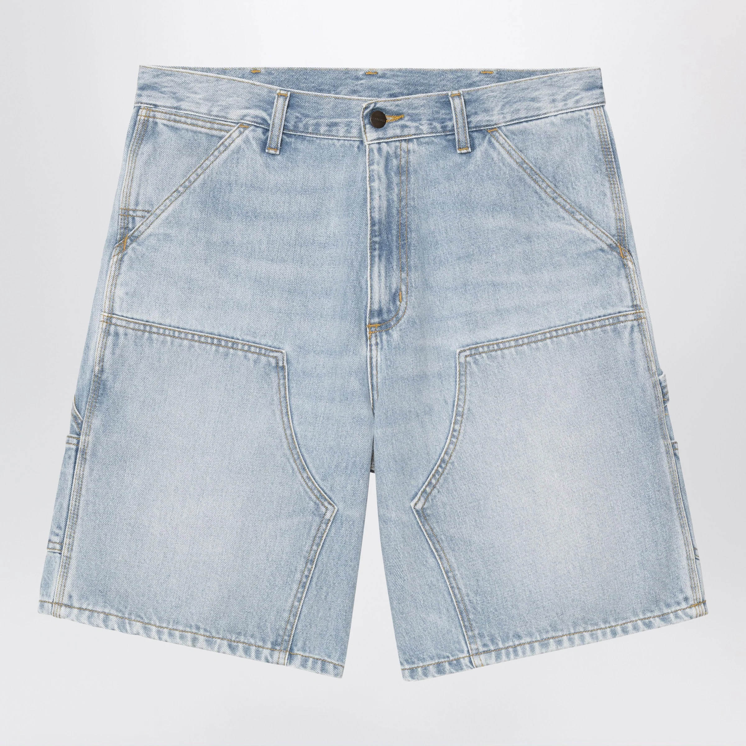 Carhartt WIP Double Knee Shorts Blue/Heavy Stone Bleached
