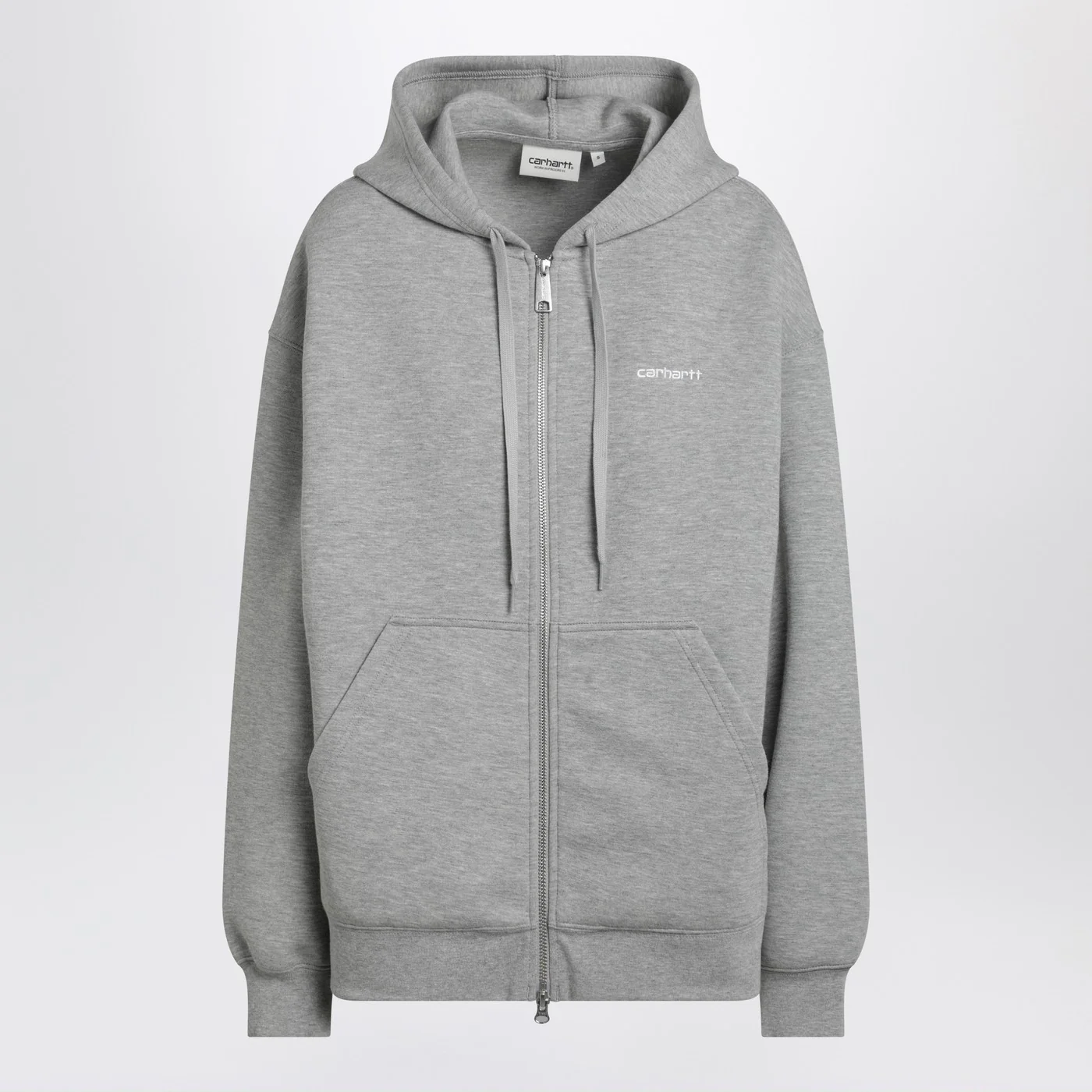 Carhartt WIP Grey zip sweatshirt in cotton blend