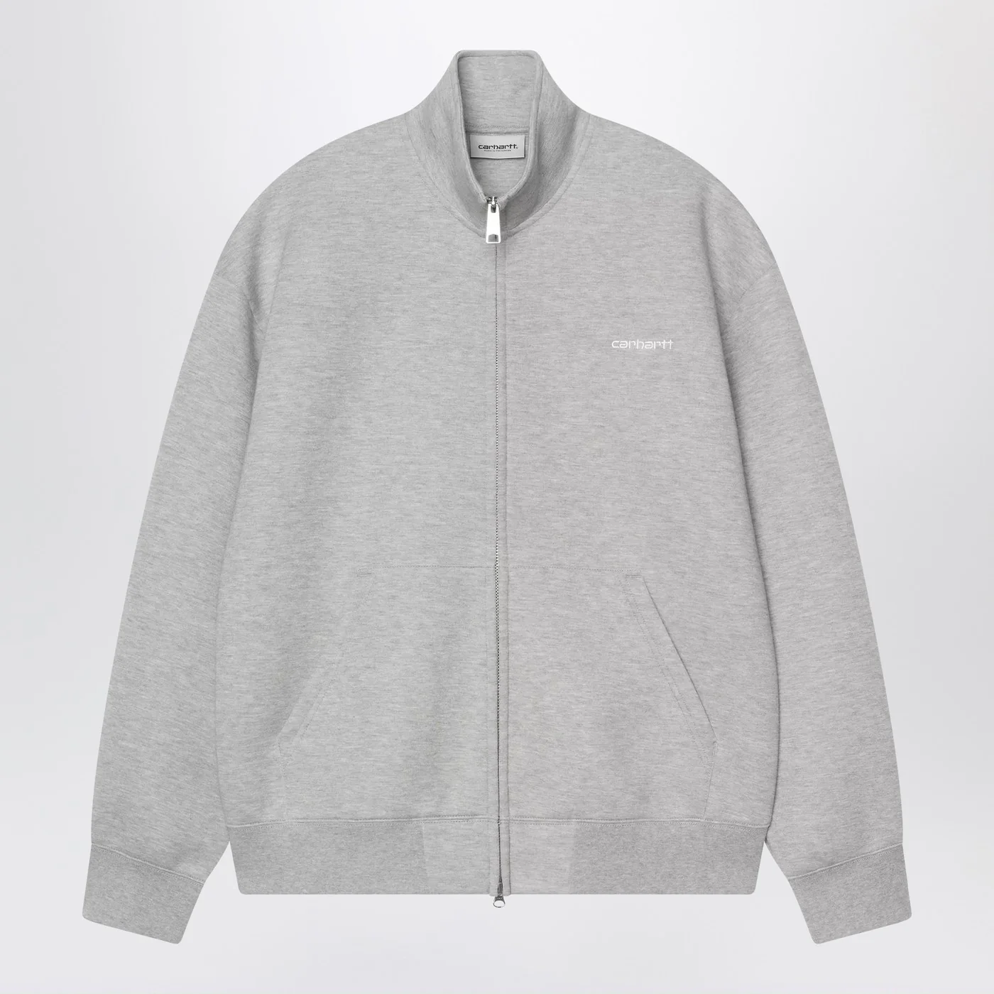 Carhartt WIP Alda Zip Sweat Jacket Grey Heather/White