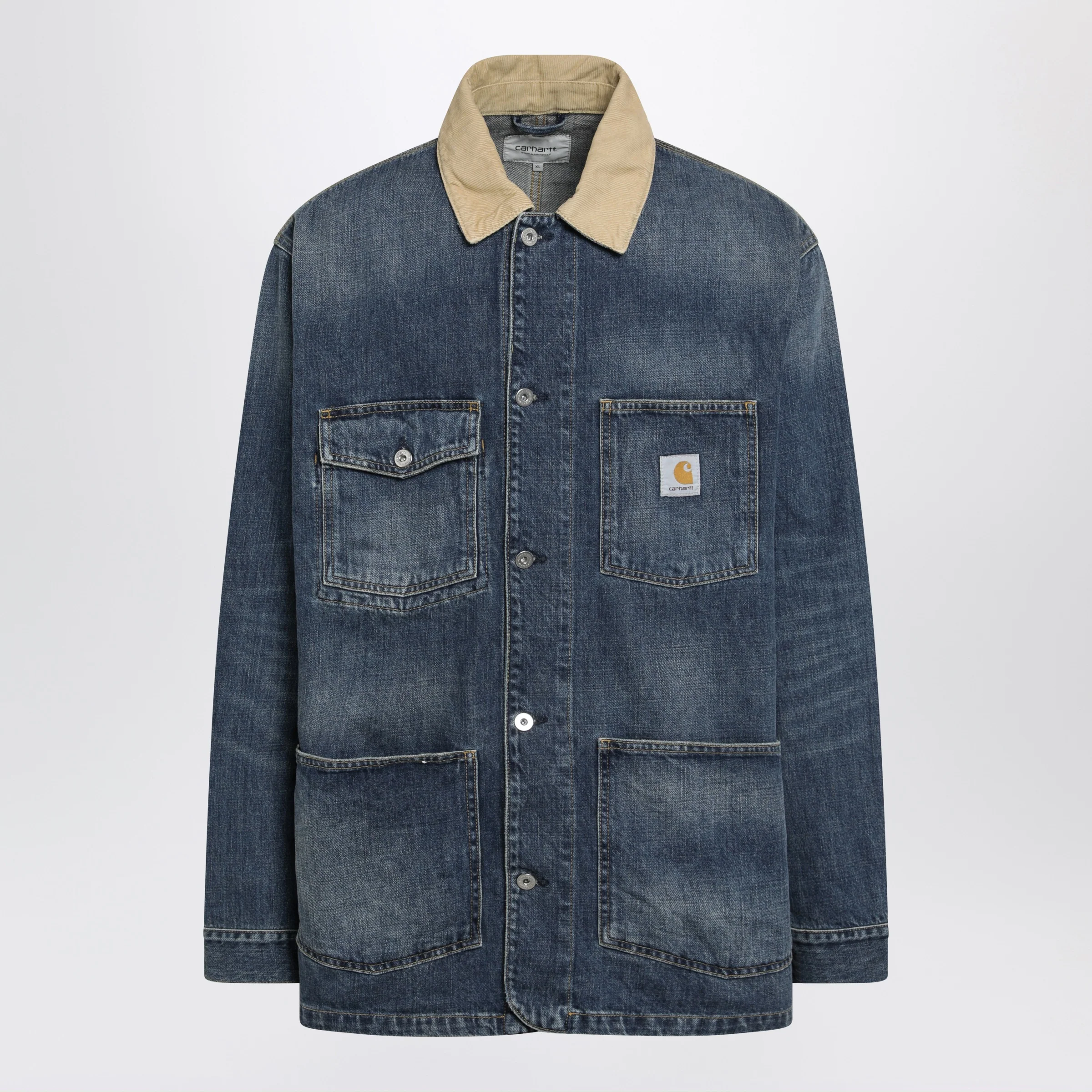 Carhartt WIP Chore coat Warren in heavy cotton denim blue