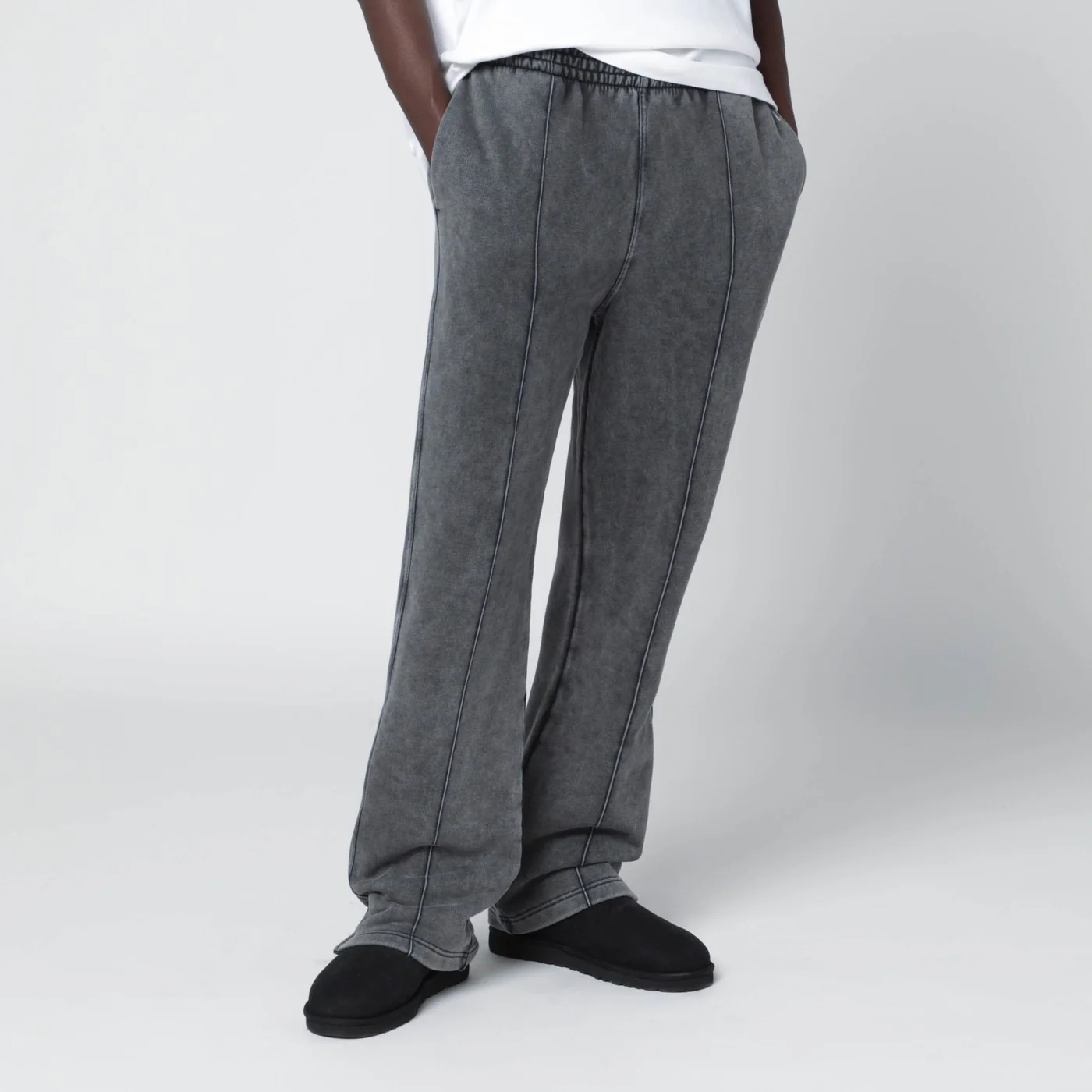 Represent Faded black cotton jogger pants