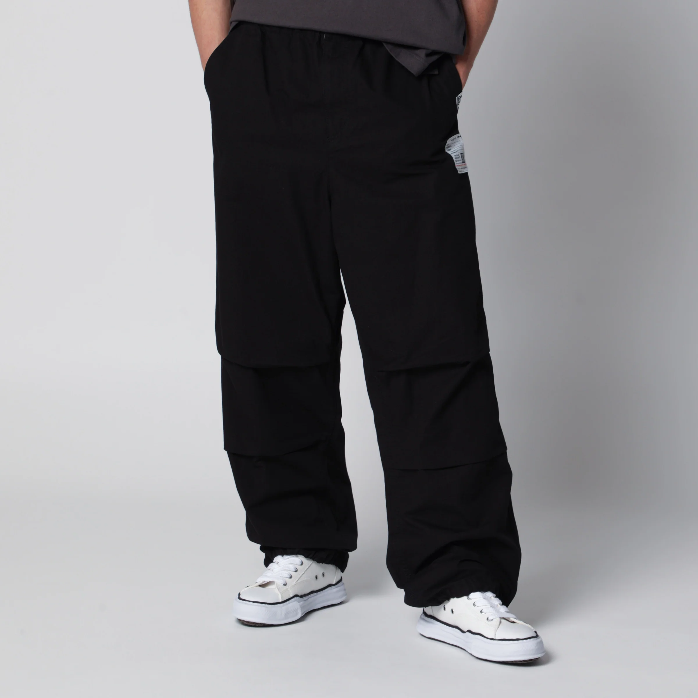 Maison MIHARA YASUHIRO Black cotton ripstop parachute trousers