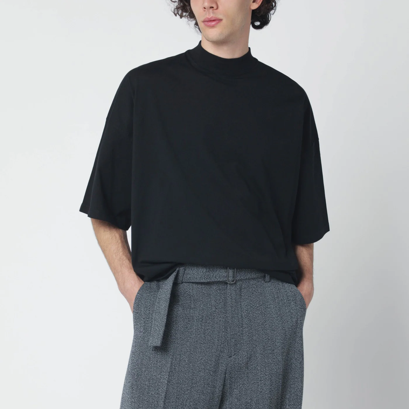 Jil Sander Black oversized cotton T-shirt