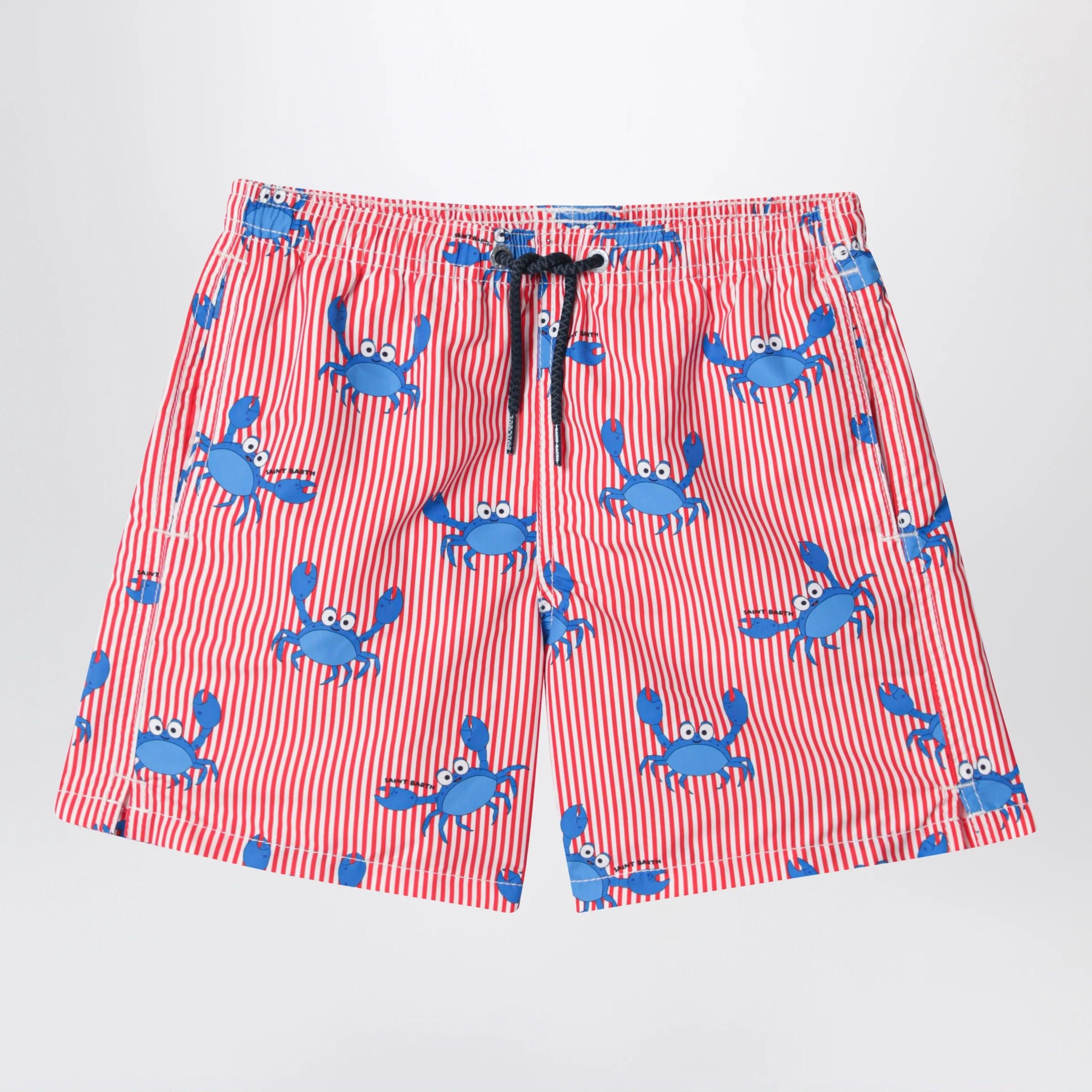 MC2 Saint Barth Striped swimsuit with crabs