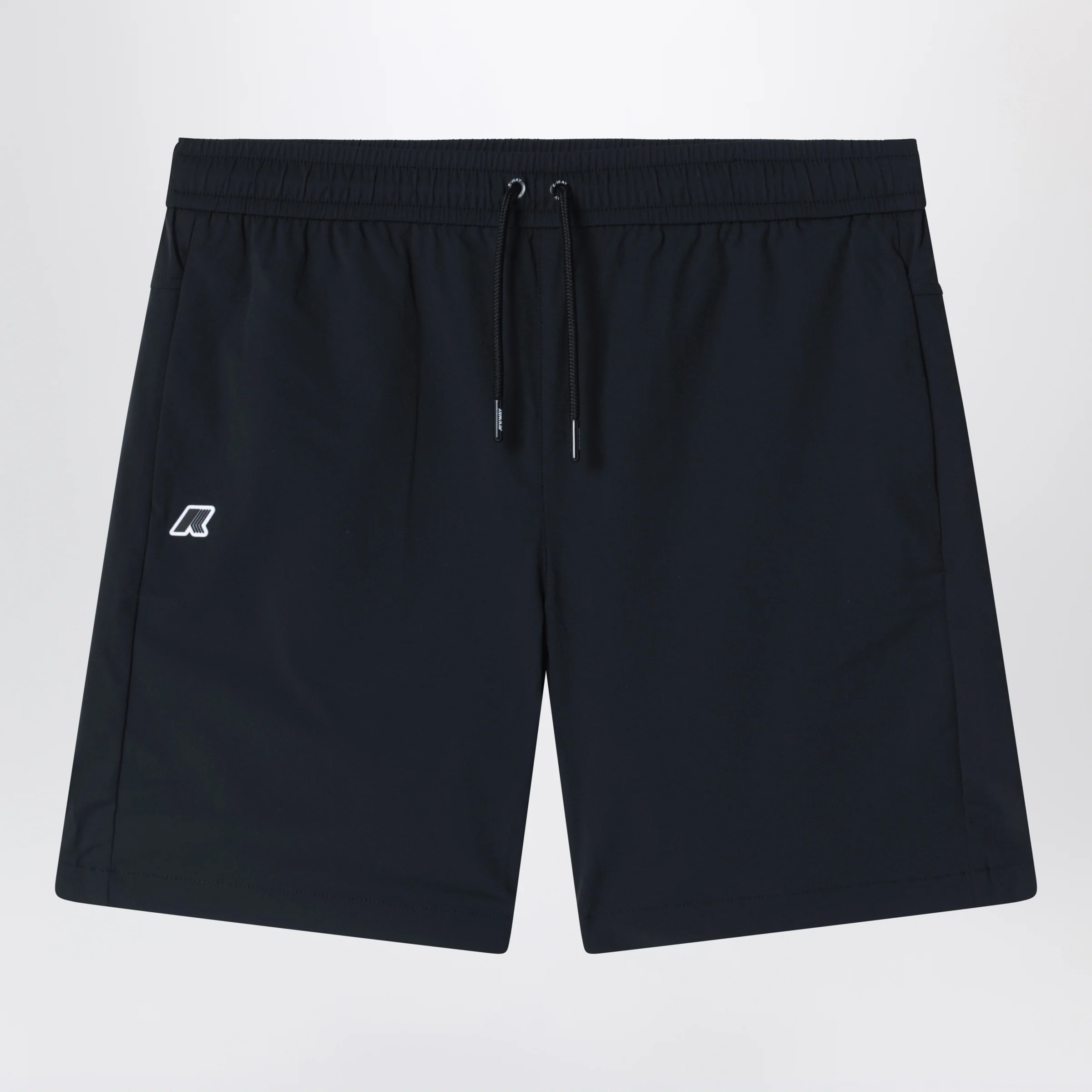 K-Way Black Nesilier water-repellent fleece shorts