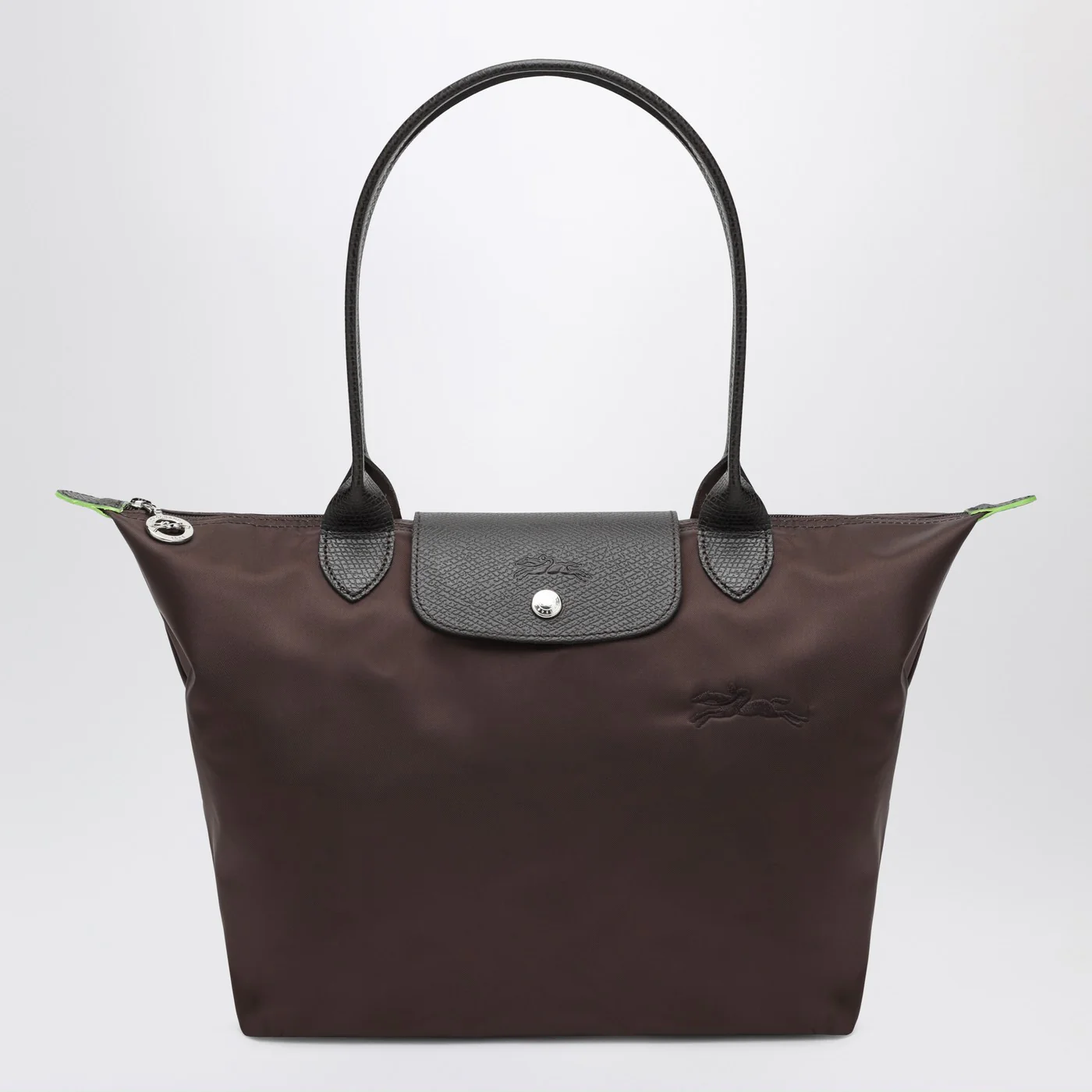 Longchamp Mocha coloured Le Pliage Green M bag