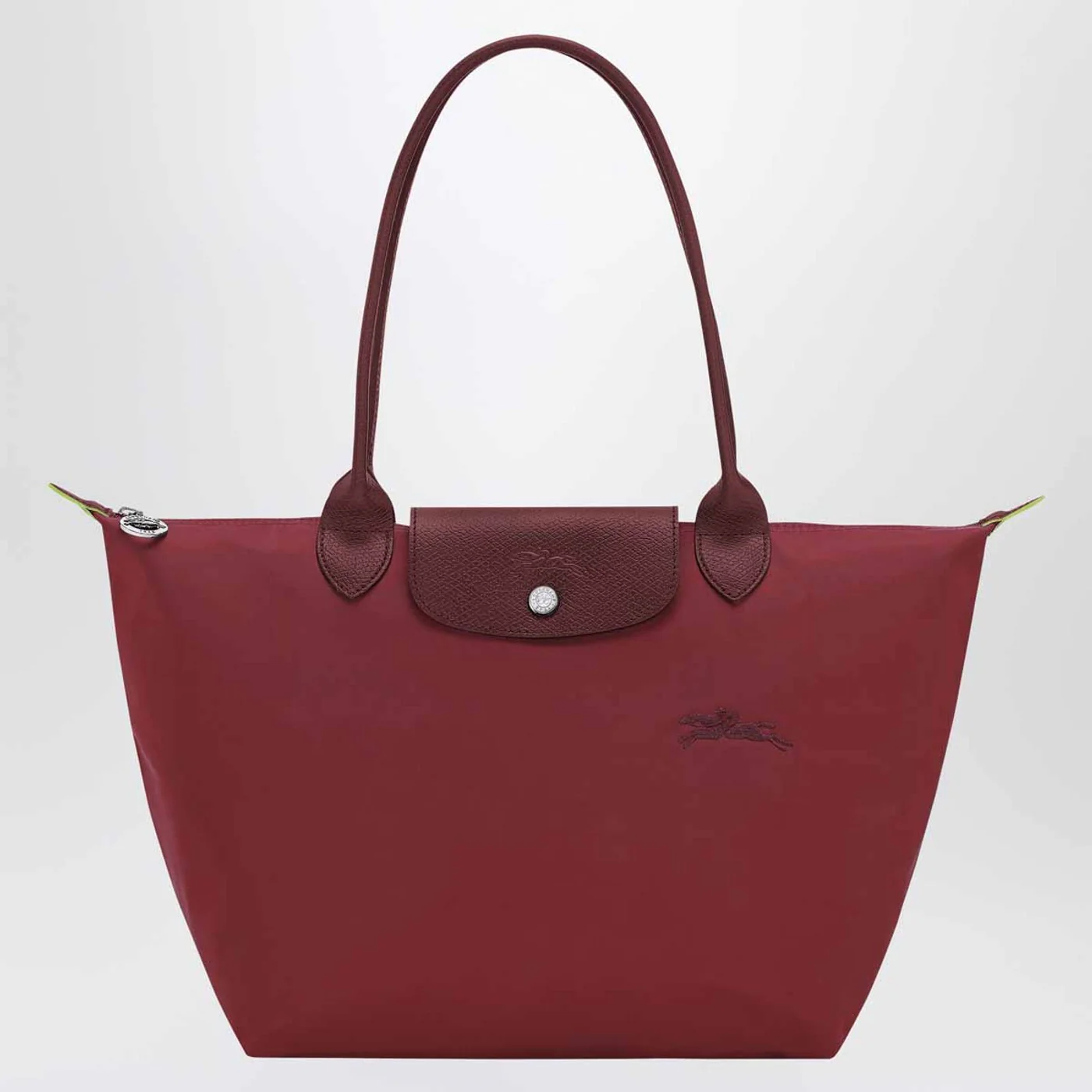 Longchamp Pomegranate-coloured Le Pliage Green M bag
