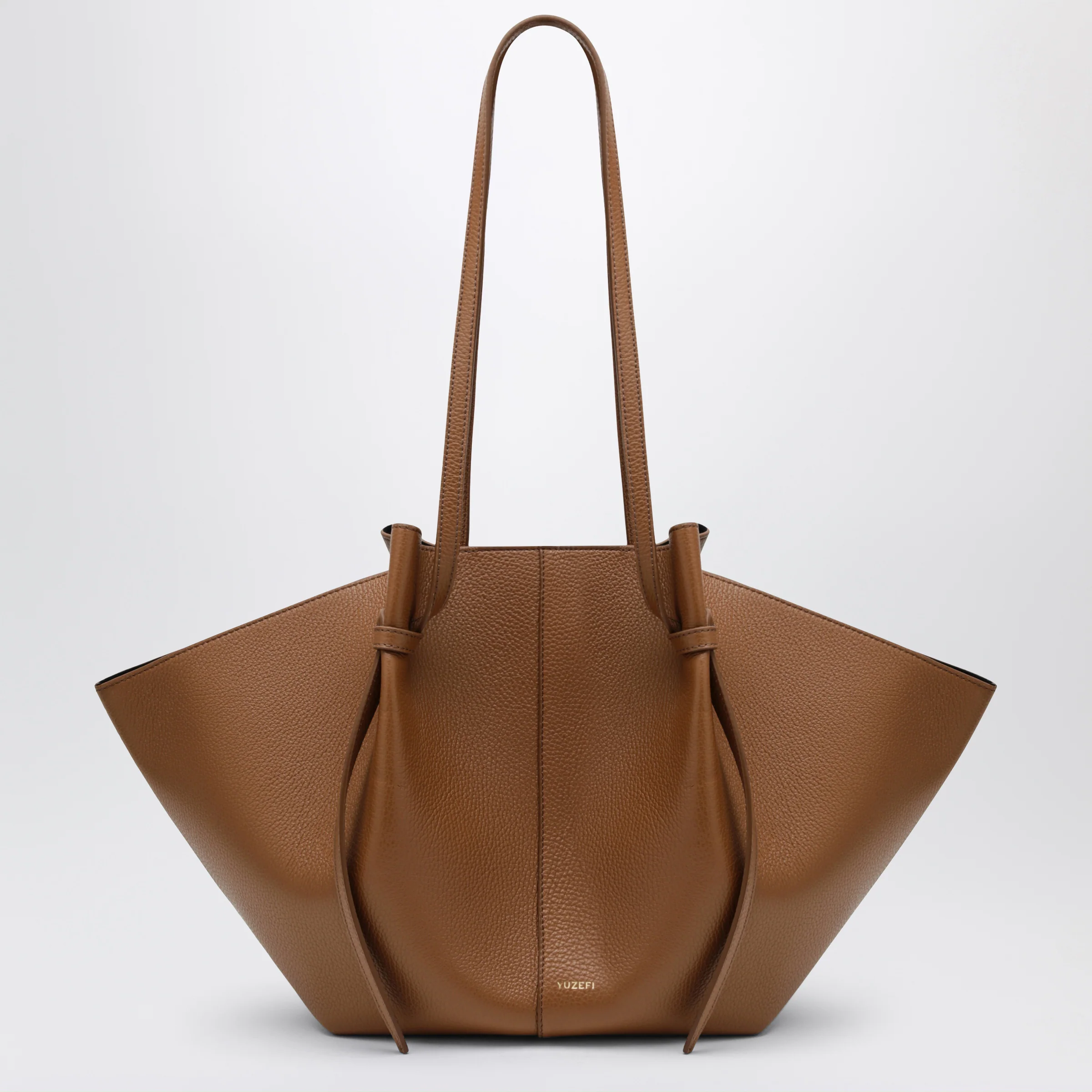 Yuzefi Large Mochi Bag in Hazel Pebble-Grained Leather