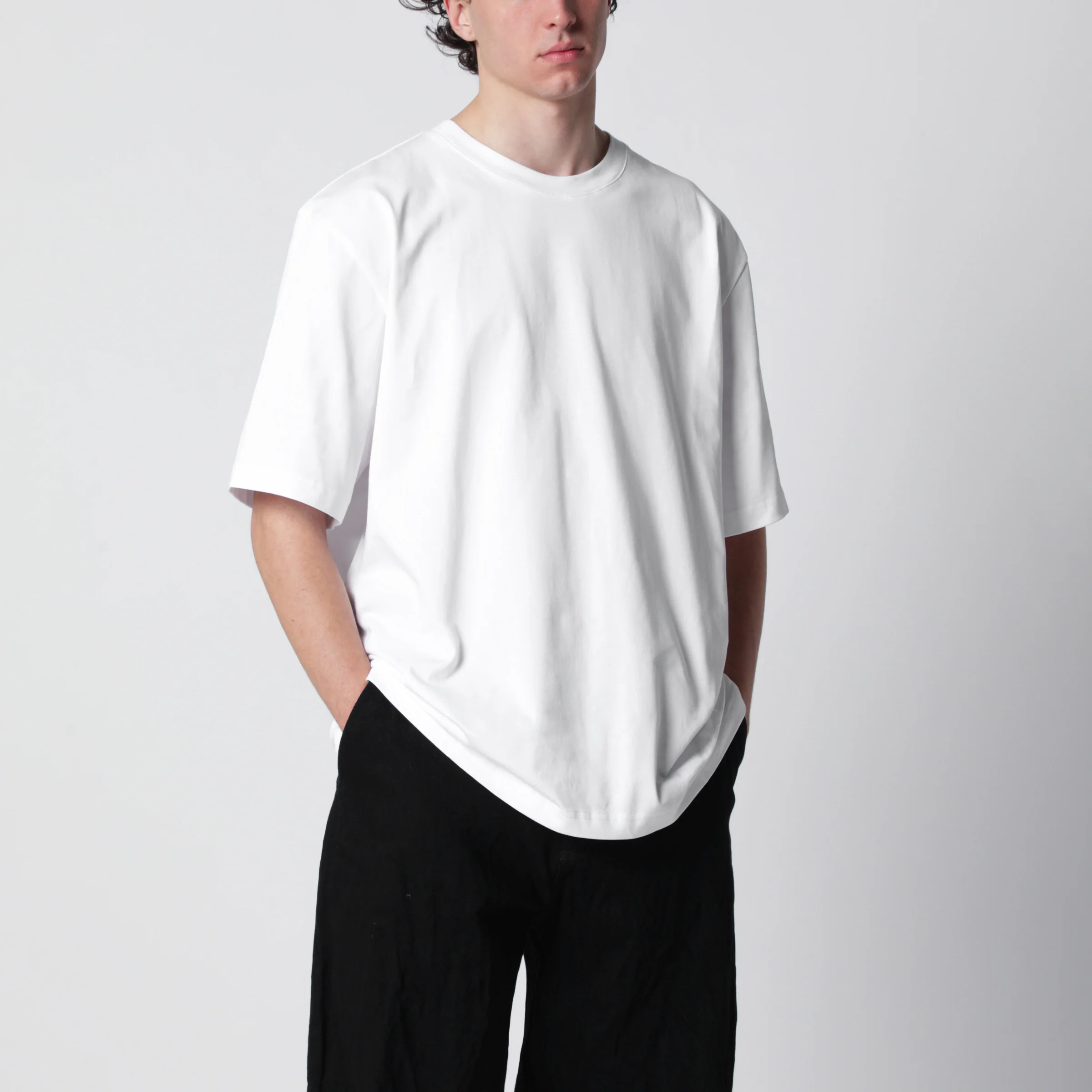 STUDIO NICHOLSON Lay white boxy-fit T-shirt