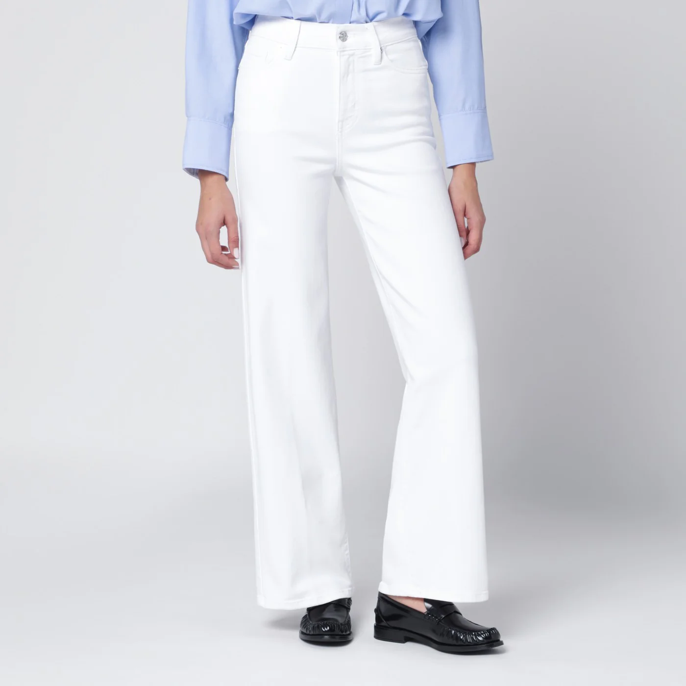 Frame White Slim Palazzo jeans