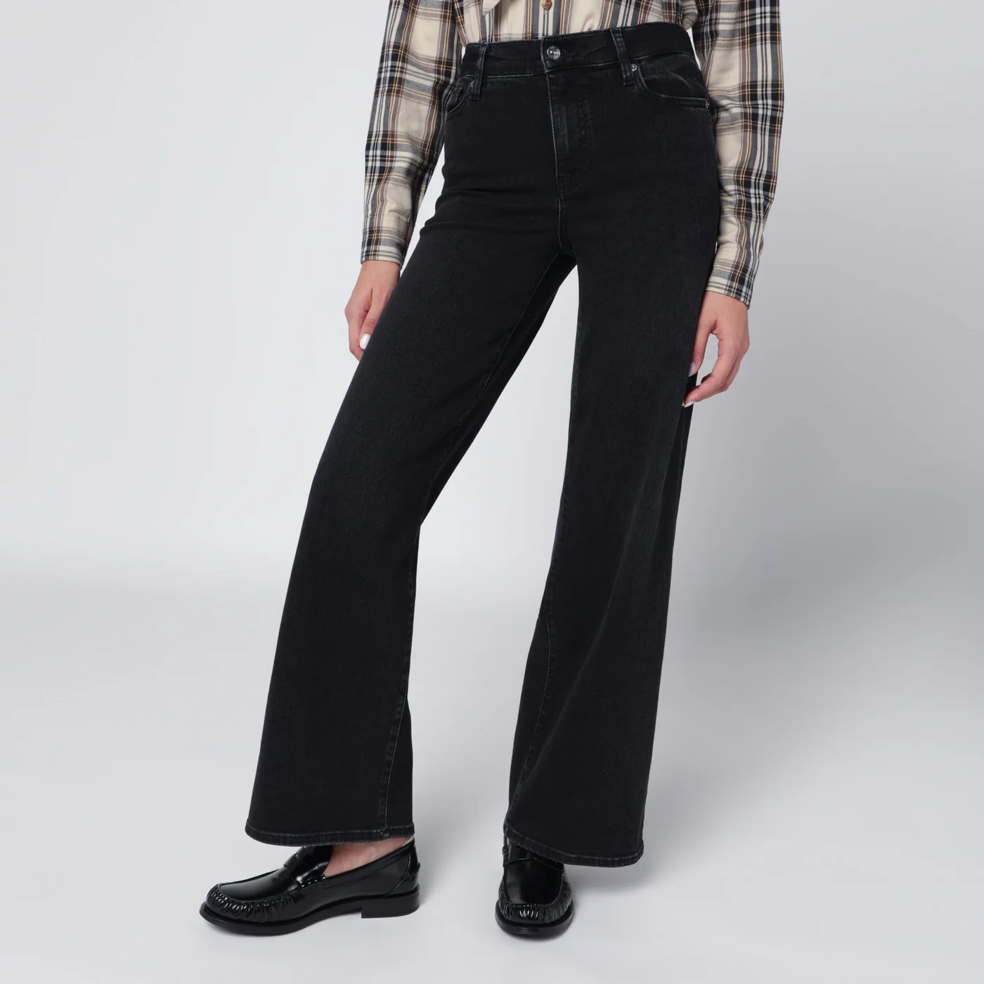 Frame Black Le Slim Palazzo trousers