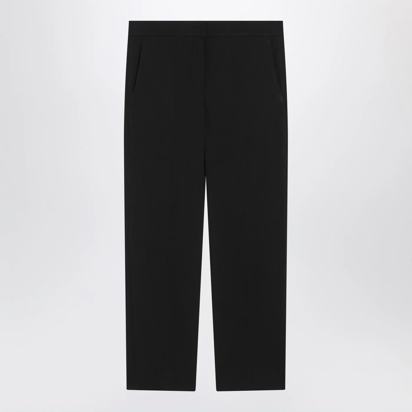 S Max Mara Black slim gabardine trousers