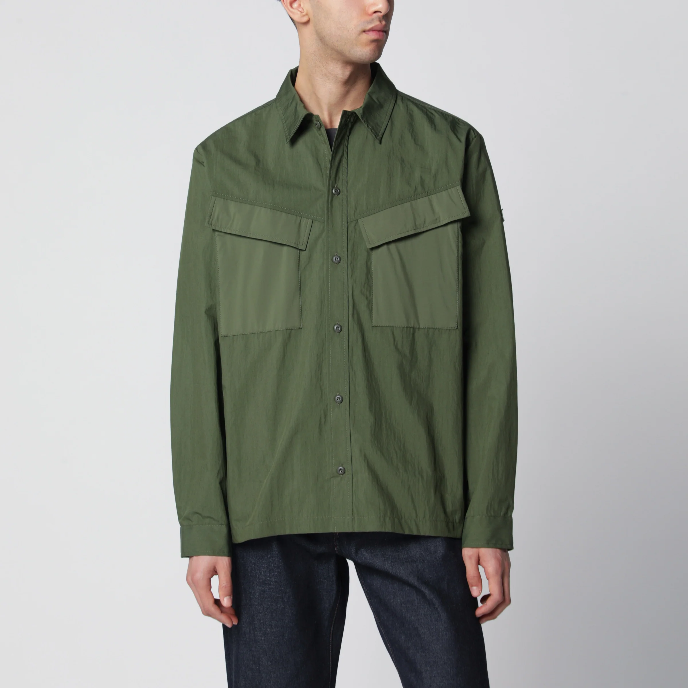TATRAS Khaki green Doris shirt in cotton blend