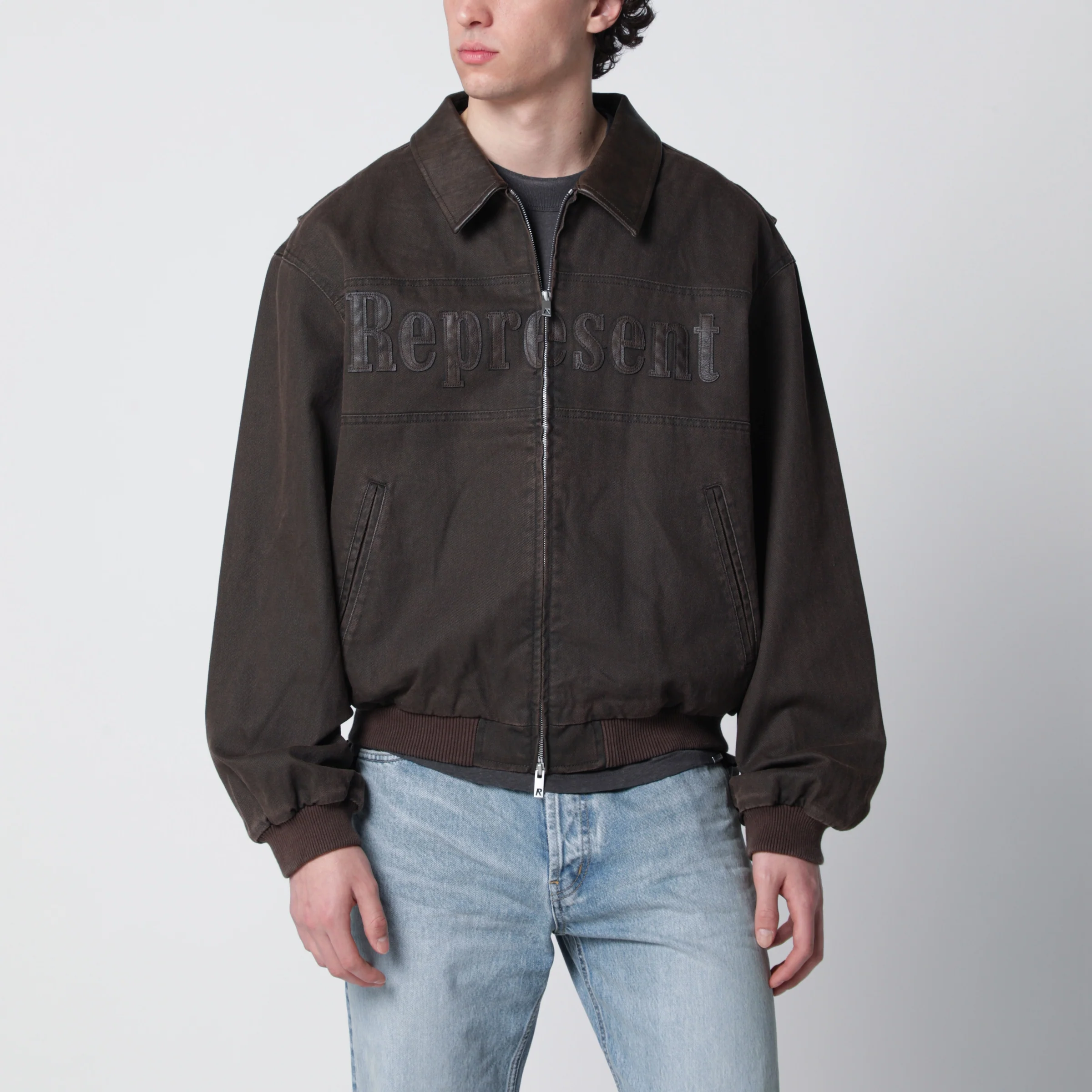 Represent Roscoe bomber jacket in whisky-colored canvas