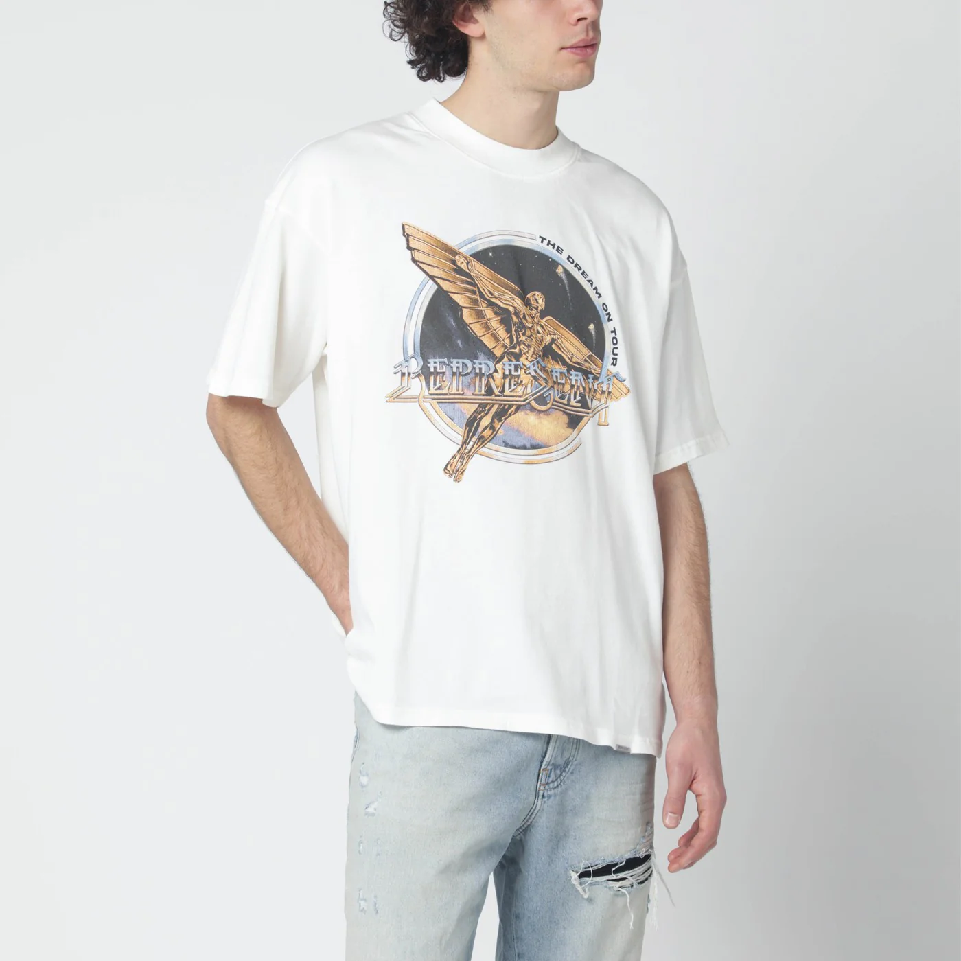 Represent White sweatshirt with logo print