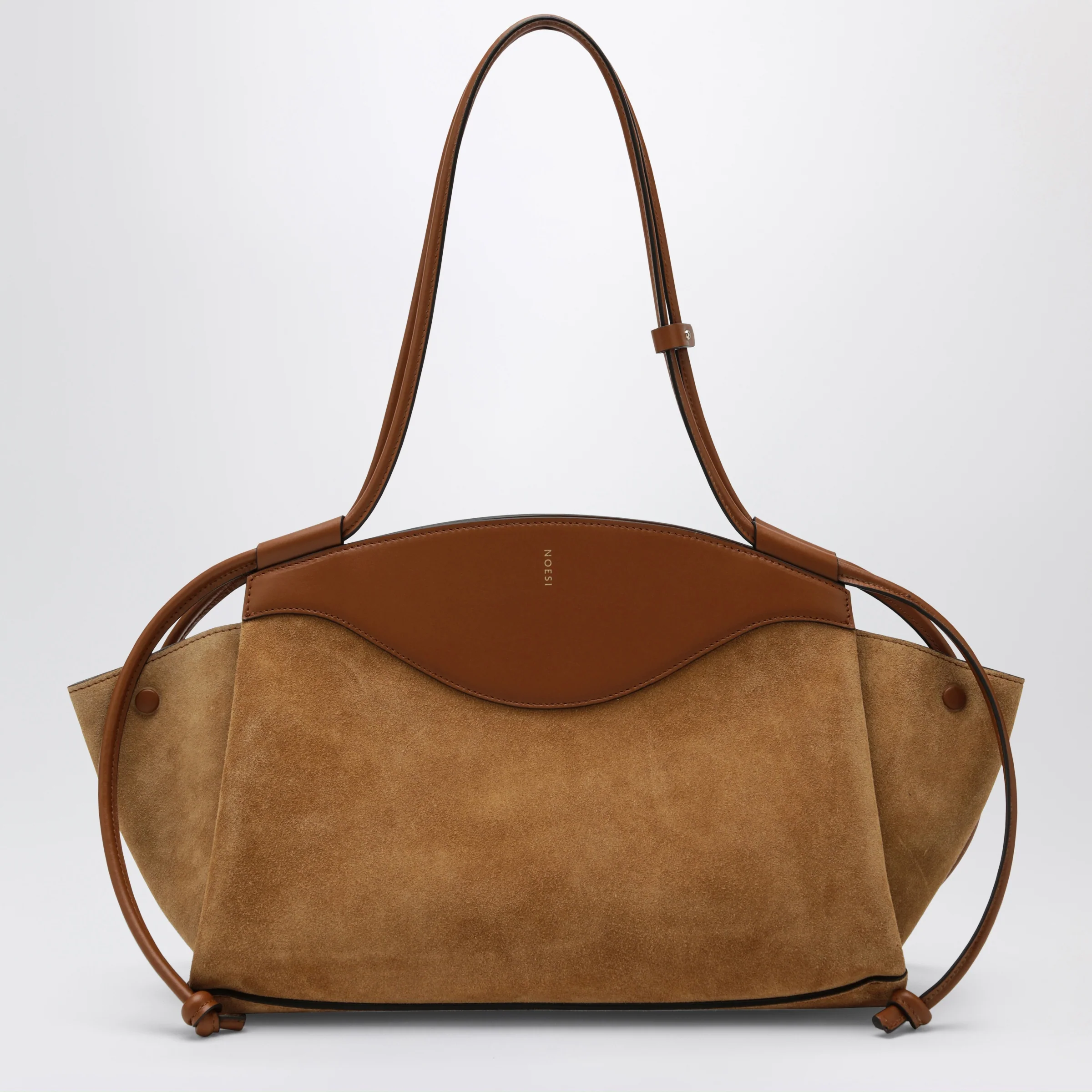 NOESI Molly cognac-colored bag in suede