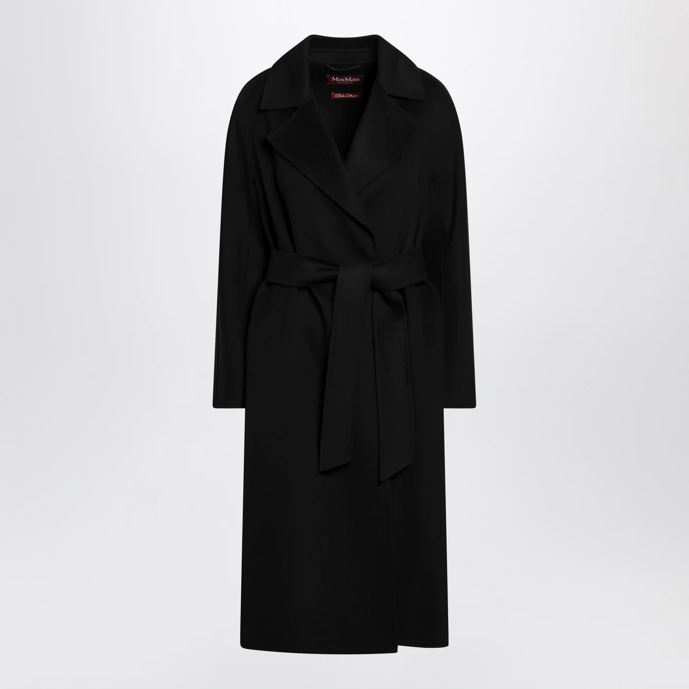 Max Mara Studio Black coat with belt