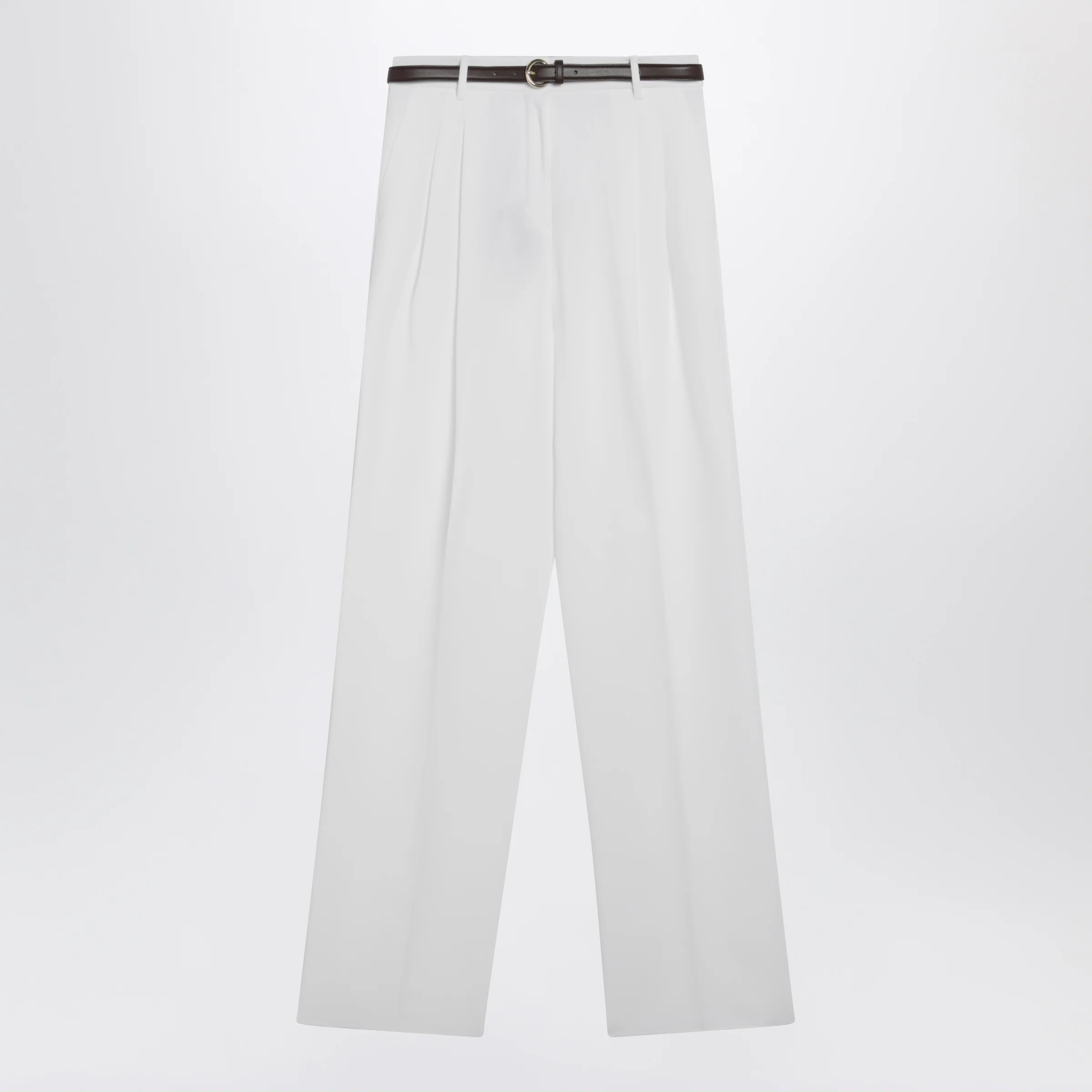Max Mara Studio White cotton trousers