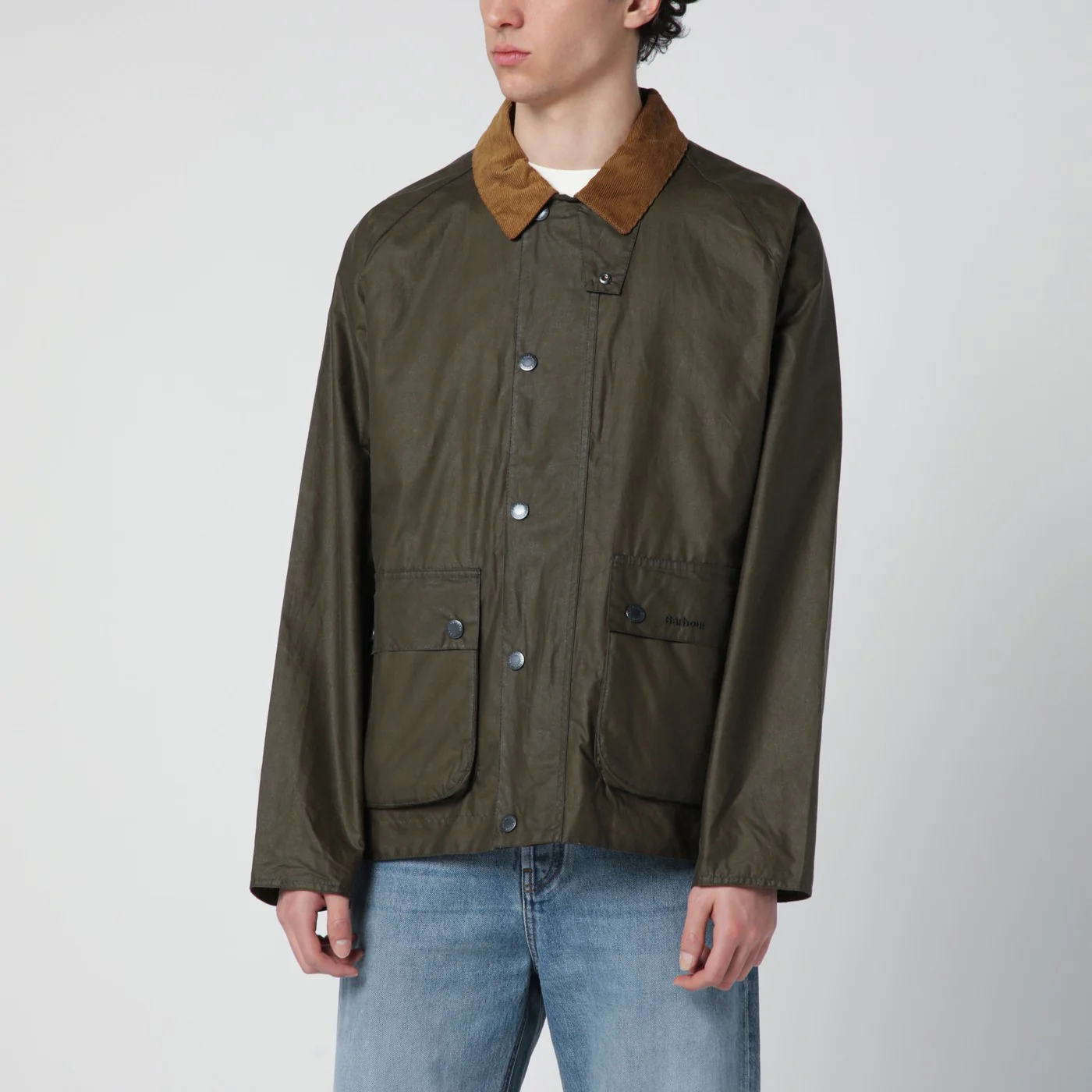 Barbour Modern Bedale olive green waxed jacket