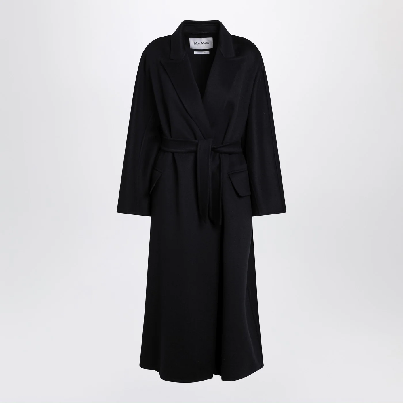 Max Mara Navy cashmere wrap coat