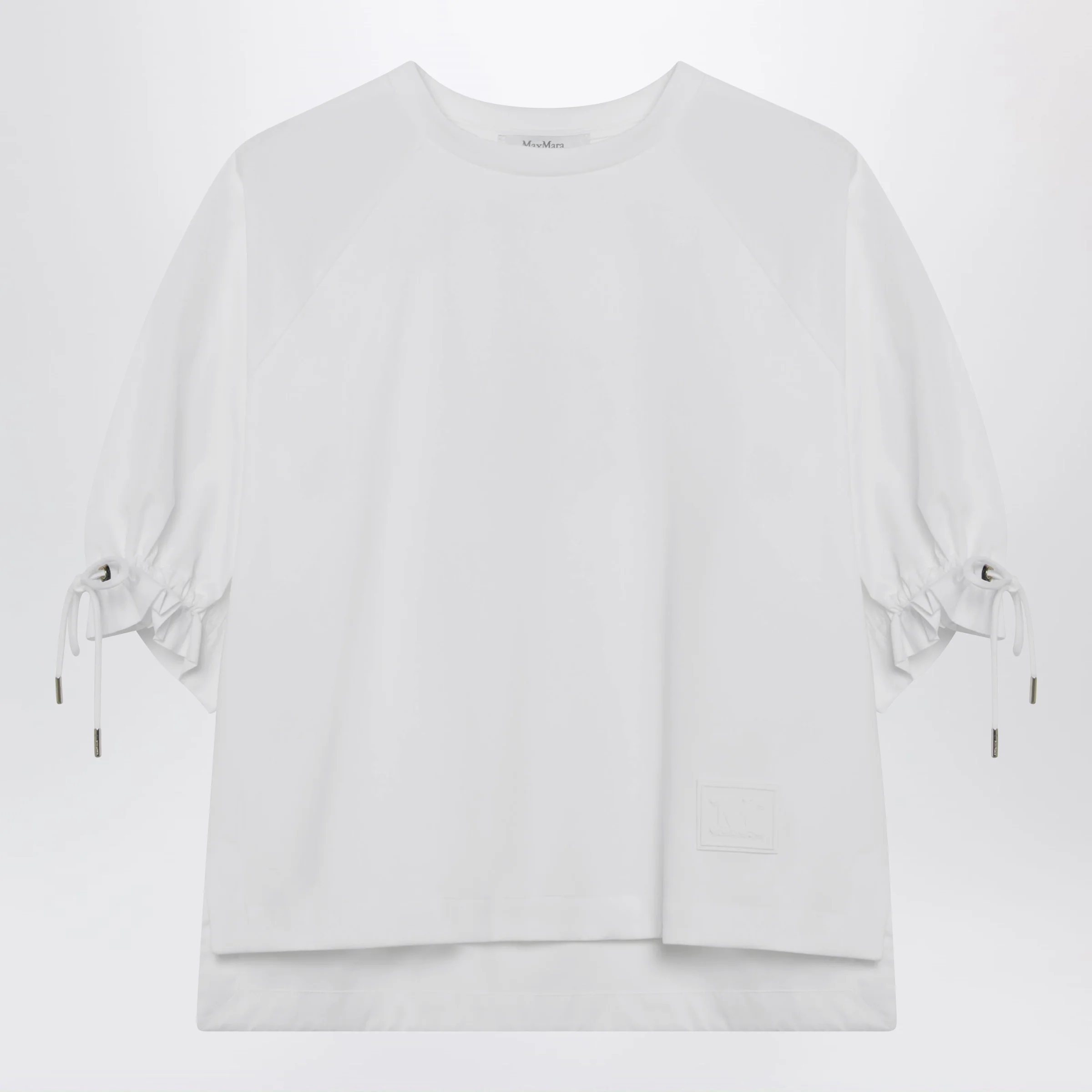 Max Mara Optical white cotton-blend jersey top