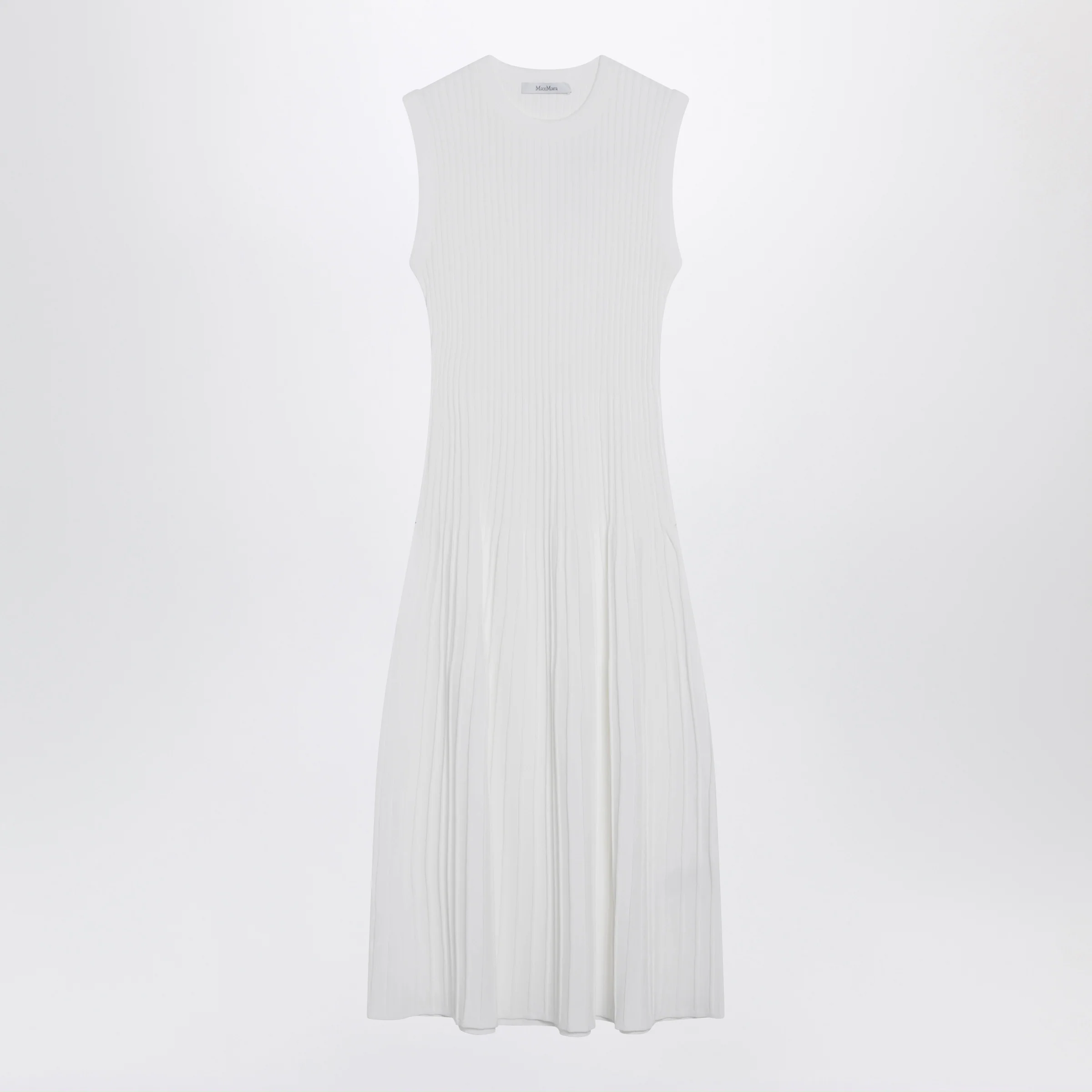 Max Mara Midi dress in white crêpe viscose