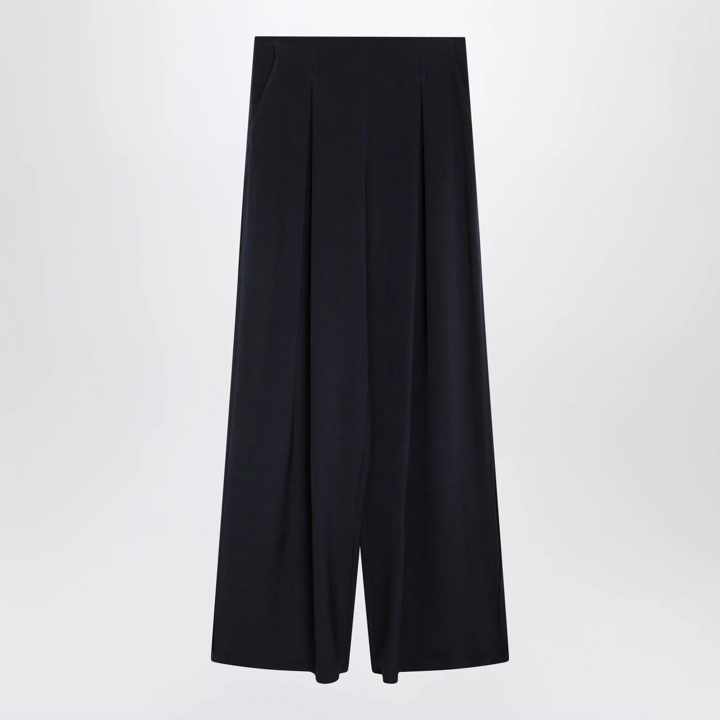 Max Mara Navy silk-blend trousers