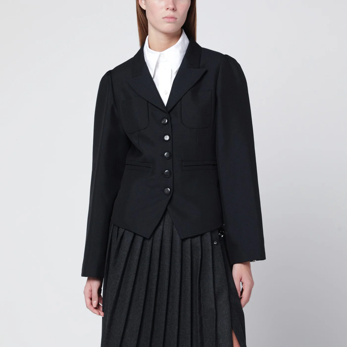 NAMACHEKO Black wool-blend jacket