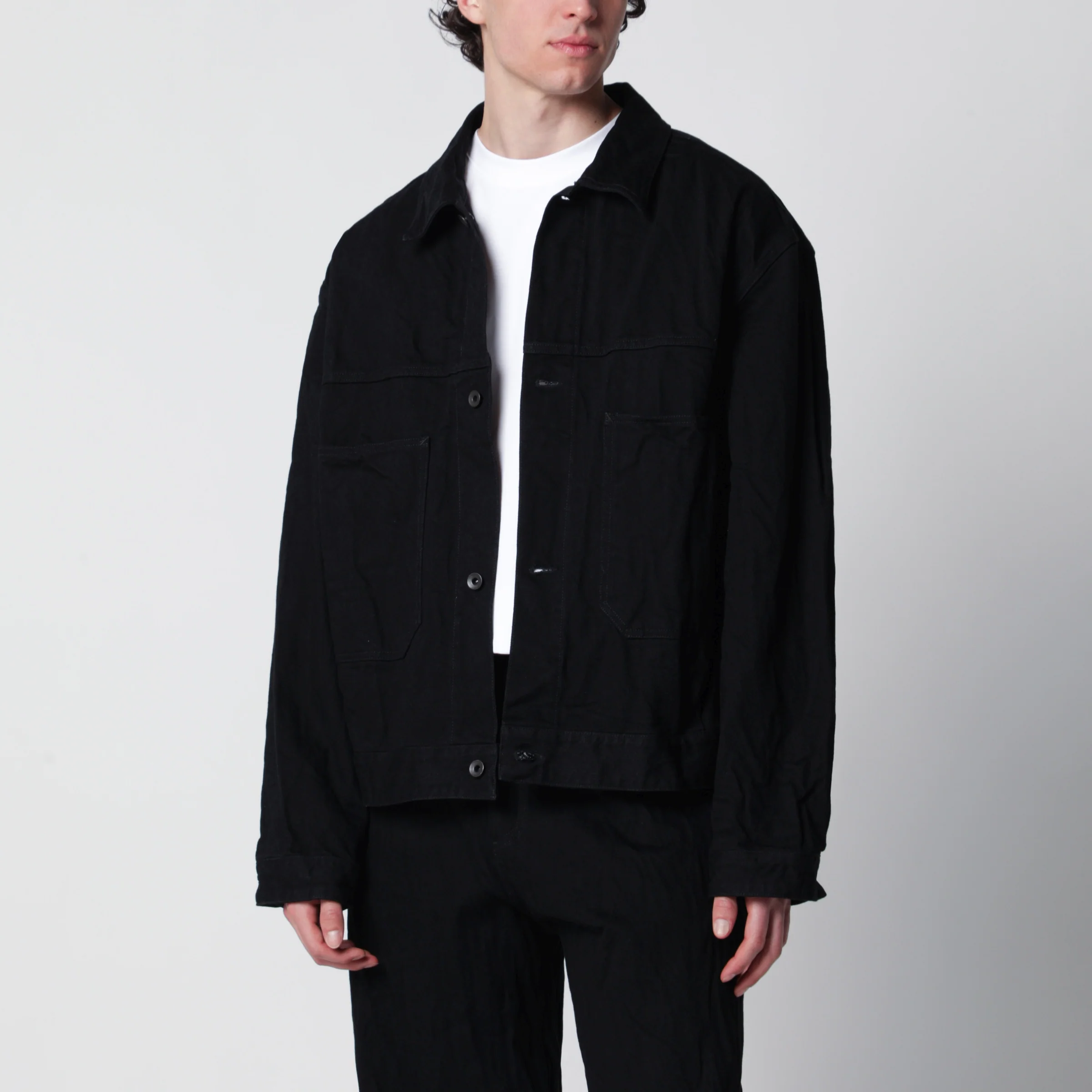 STUDIO NICHOLSON Black cotton jacket