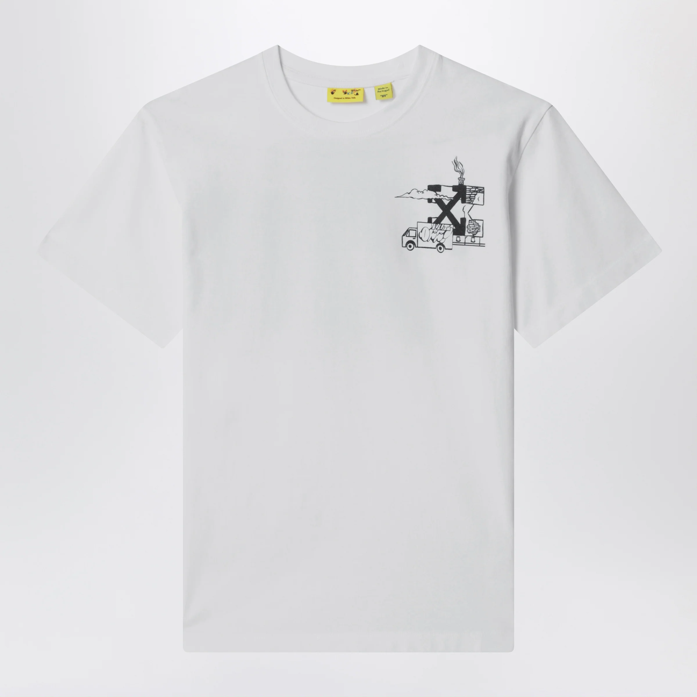 Off-White™ White T-shirt with embroidered logo