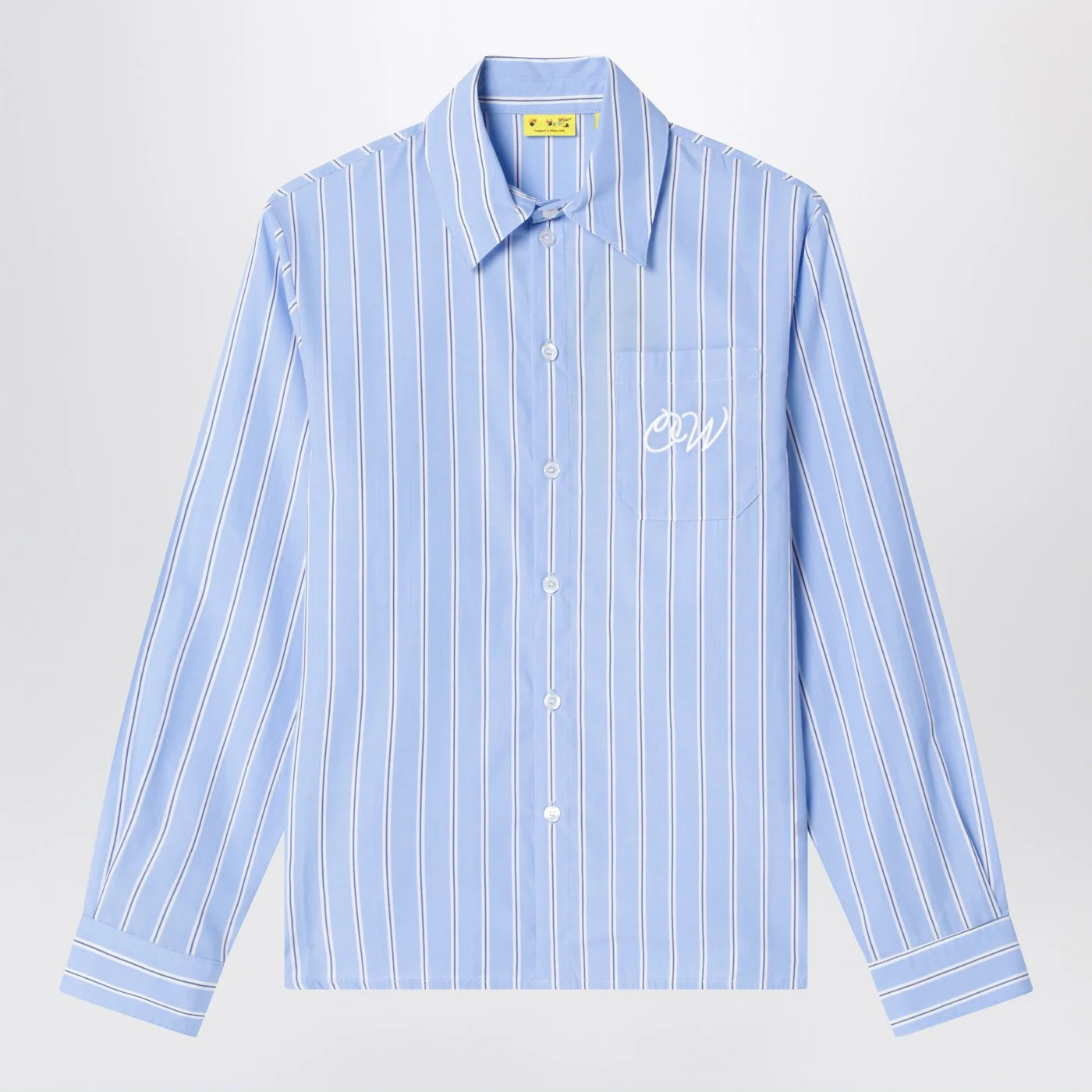 Off-White™ Light blue striped cotton shirt