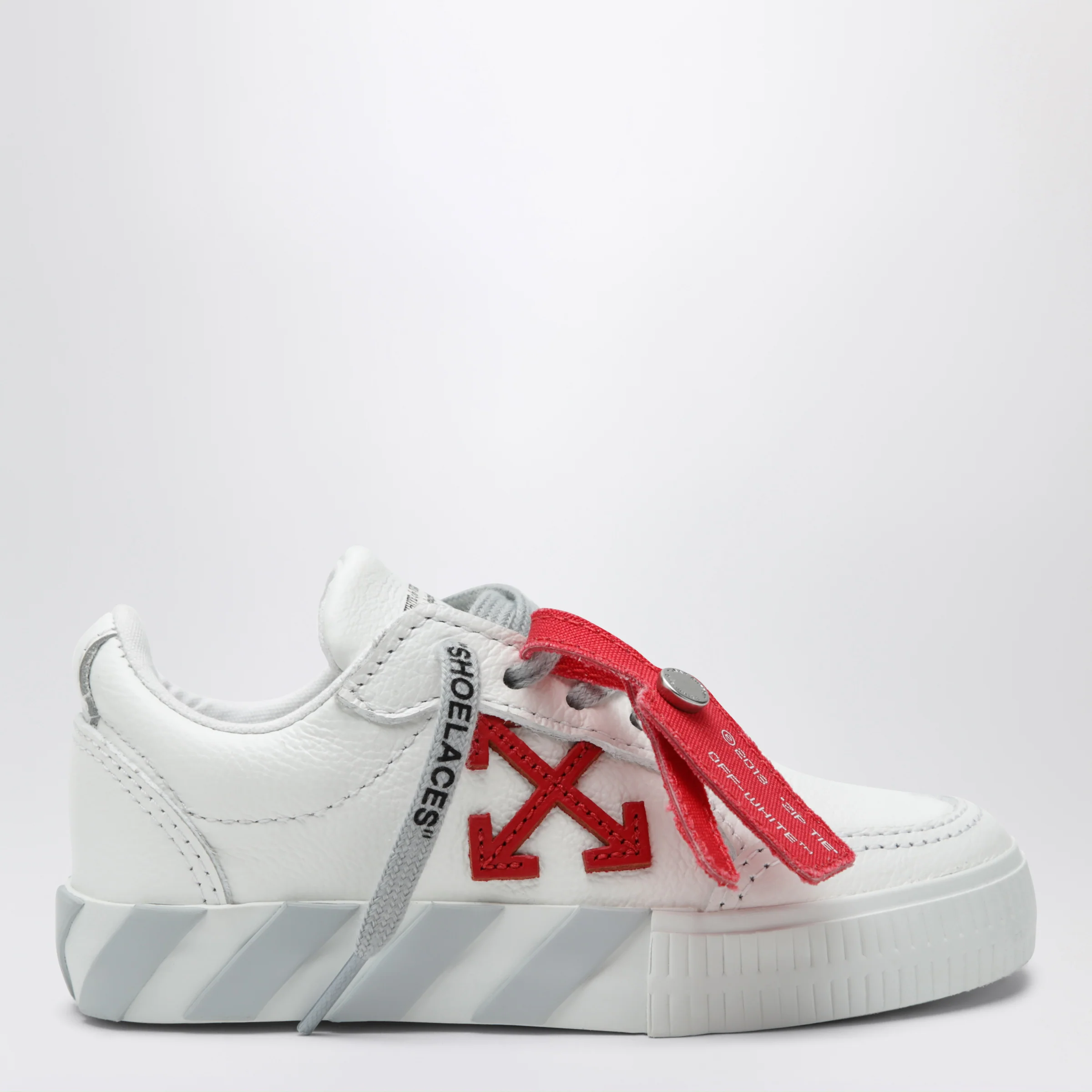 Off-White™ Vulcanized sneakers in white/grey/red