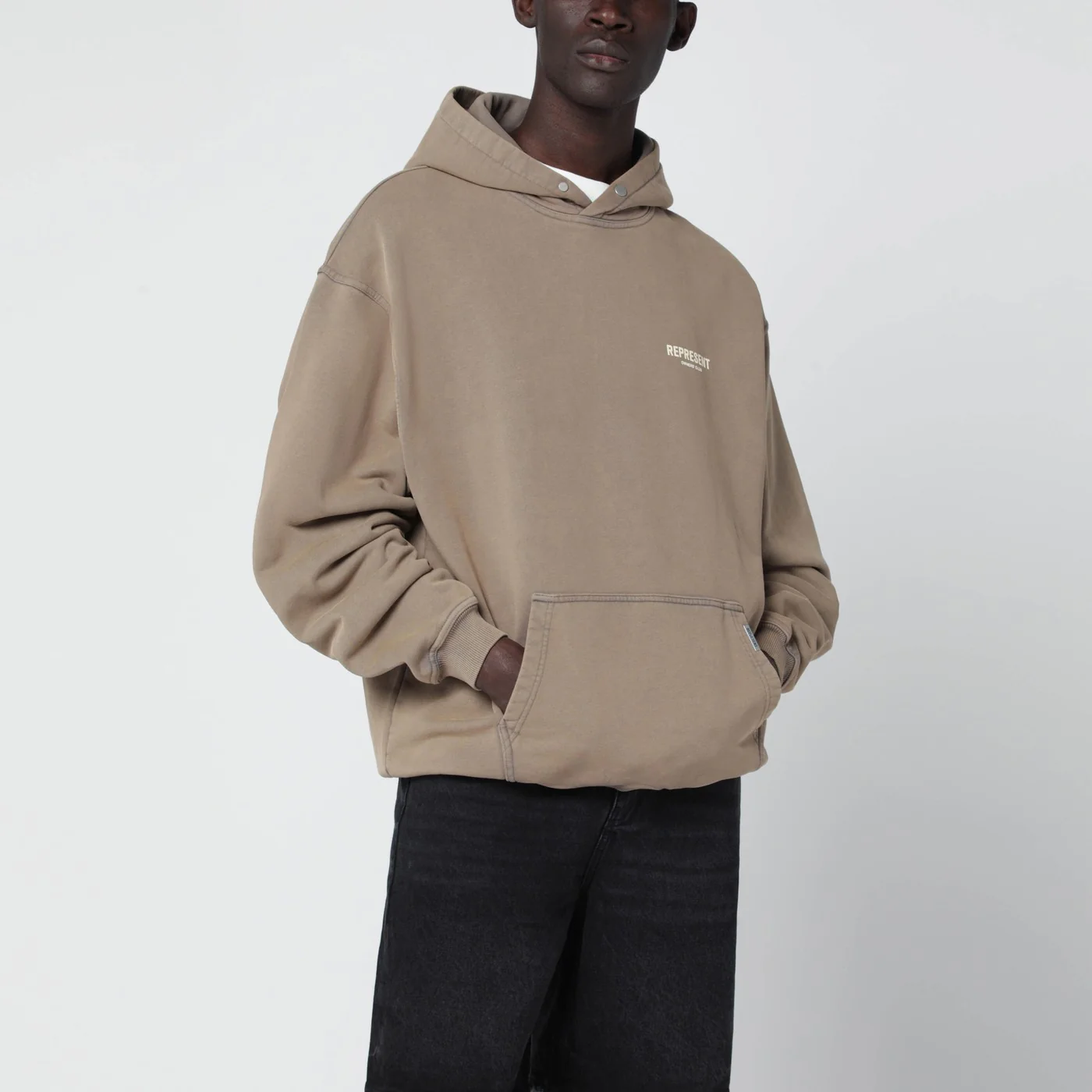 Represent Light brown oversized hoodie