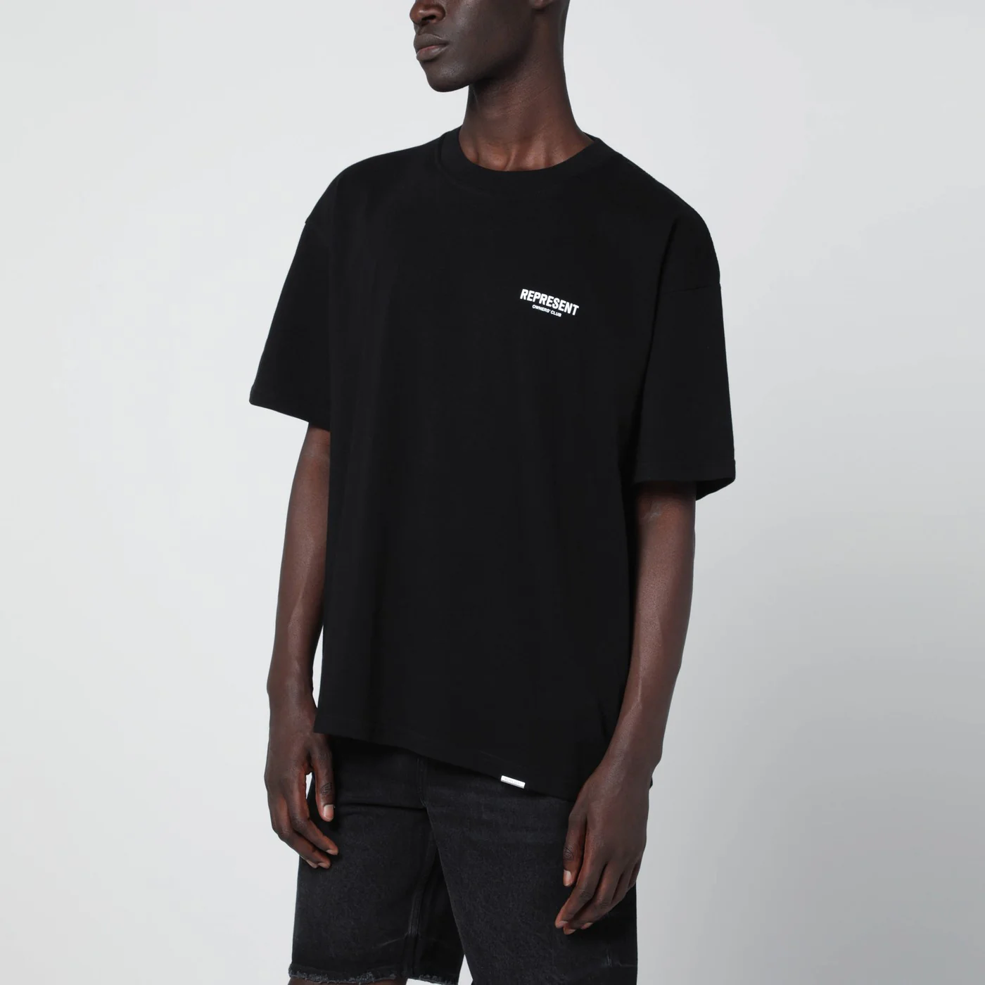 Represent Black cotton T-shirt with logo
