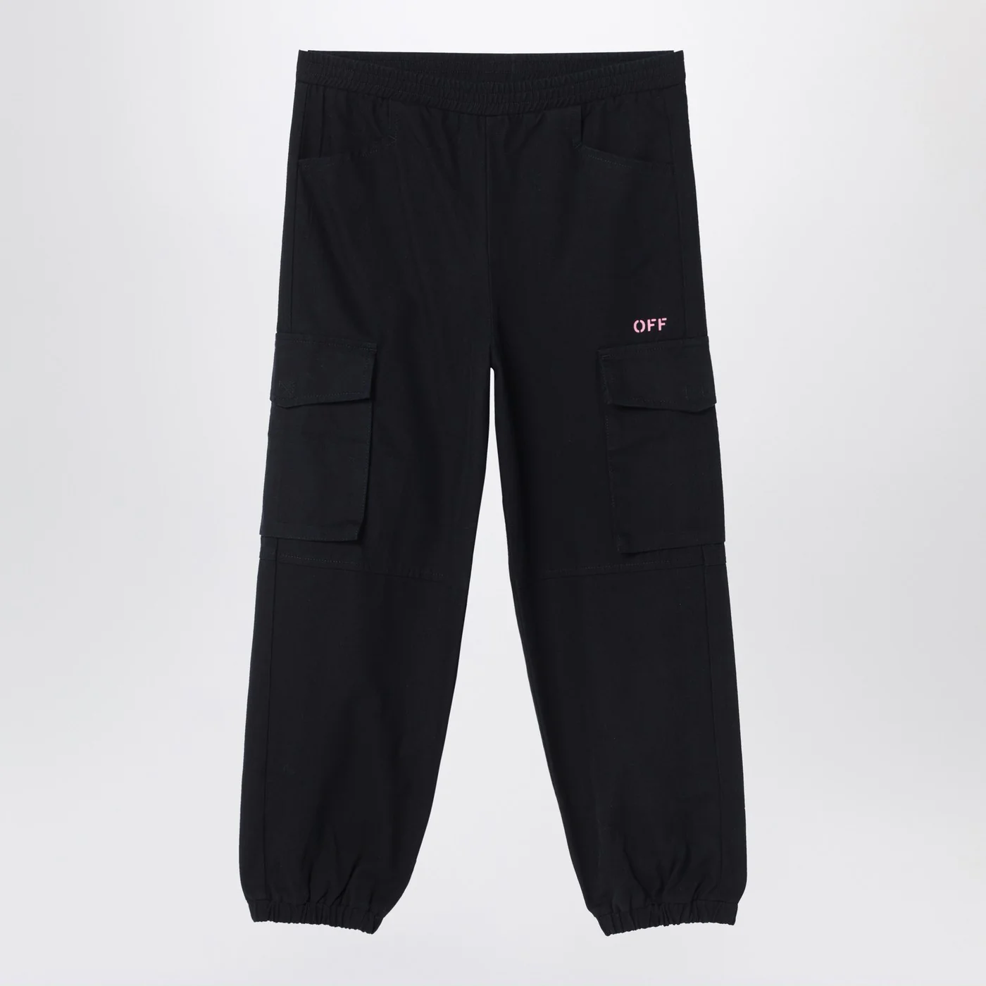 Off-White™ Black jogging cargo trousers with logo