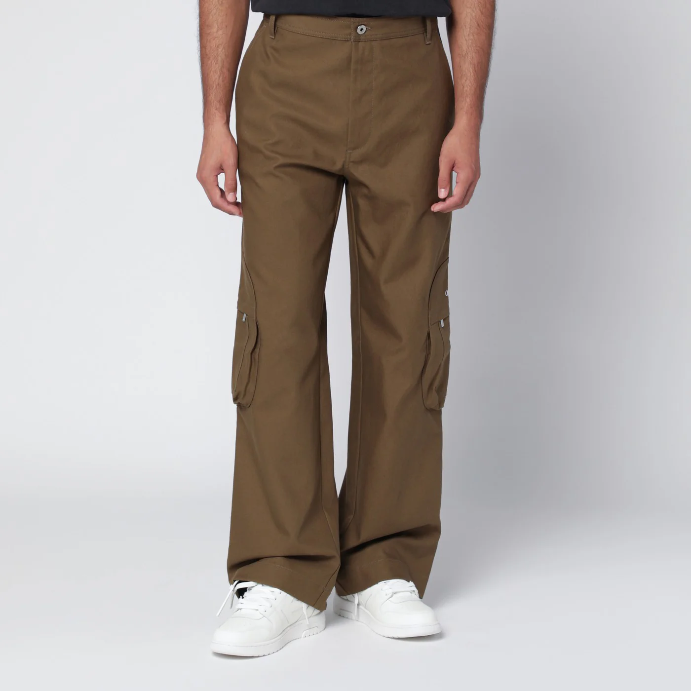 Off-White™ Brown cargo trousers with logo