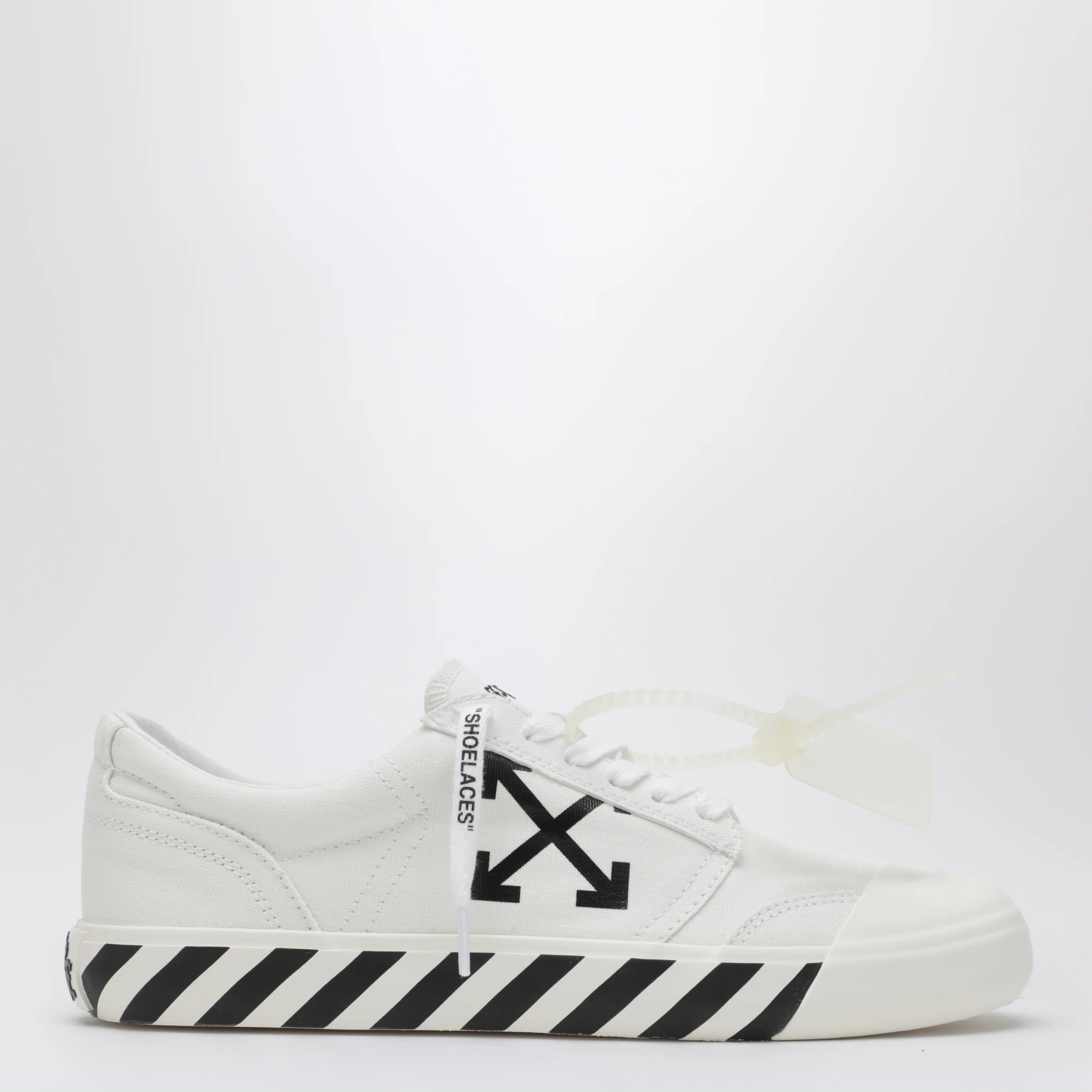Off-White™ Vulcanized lace-up fabric sneakers in white