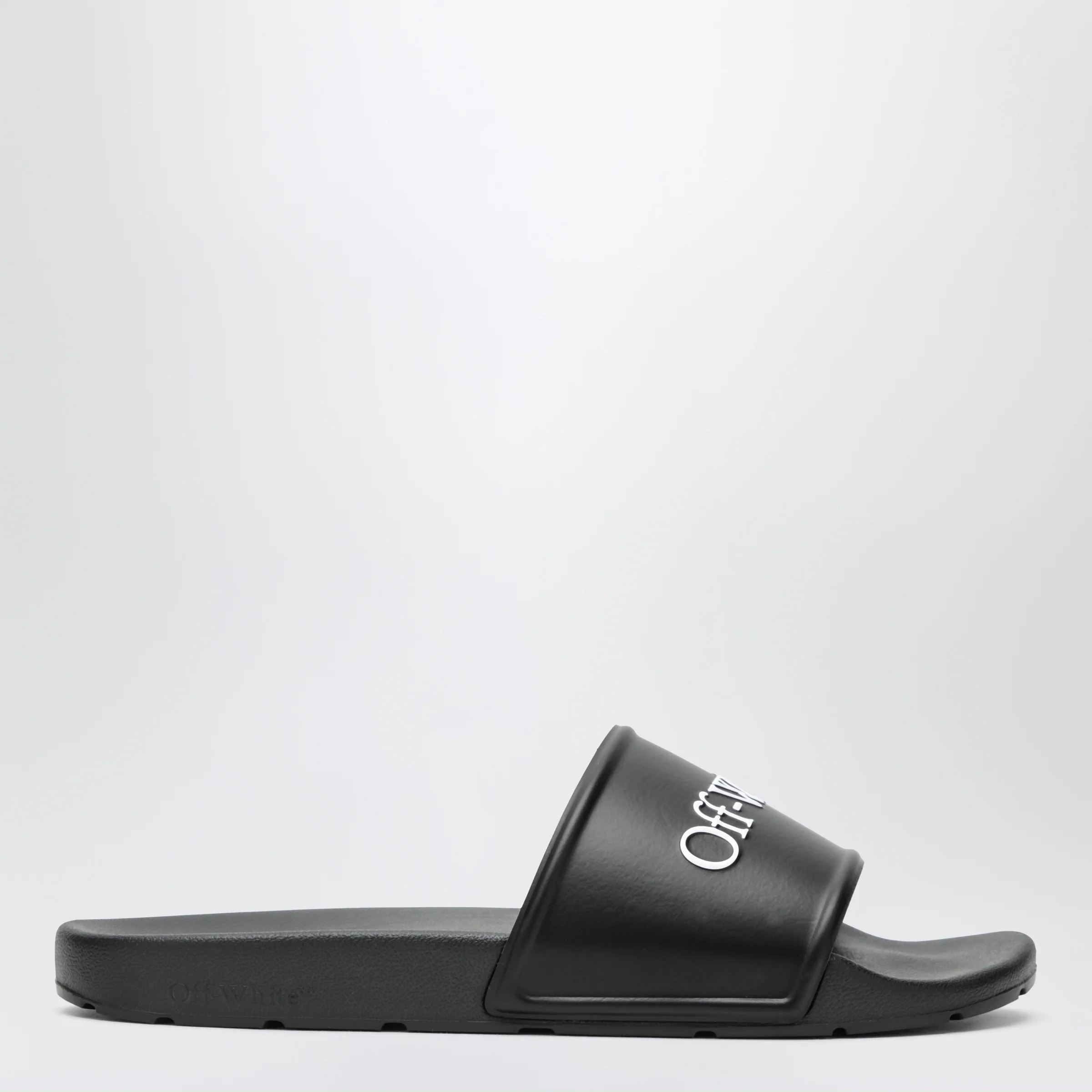 Off-White™ Black Bookish Sliders with logo
