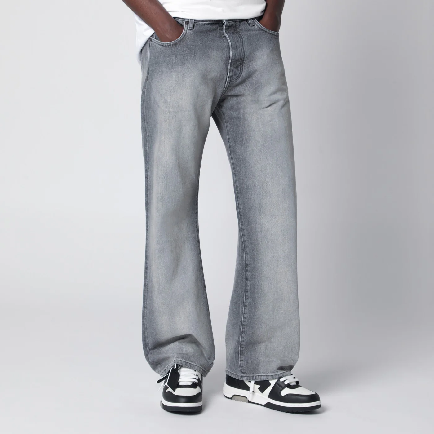 Off-White™ Grey washed-effect jeans