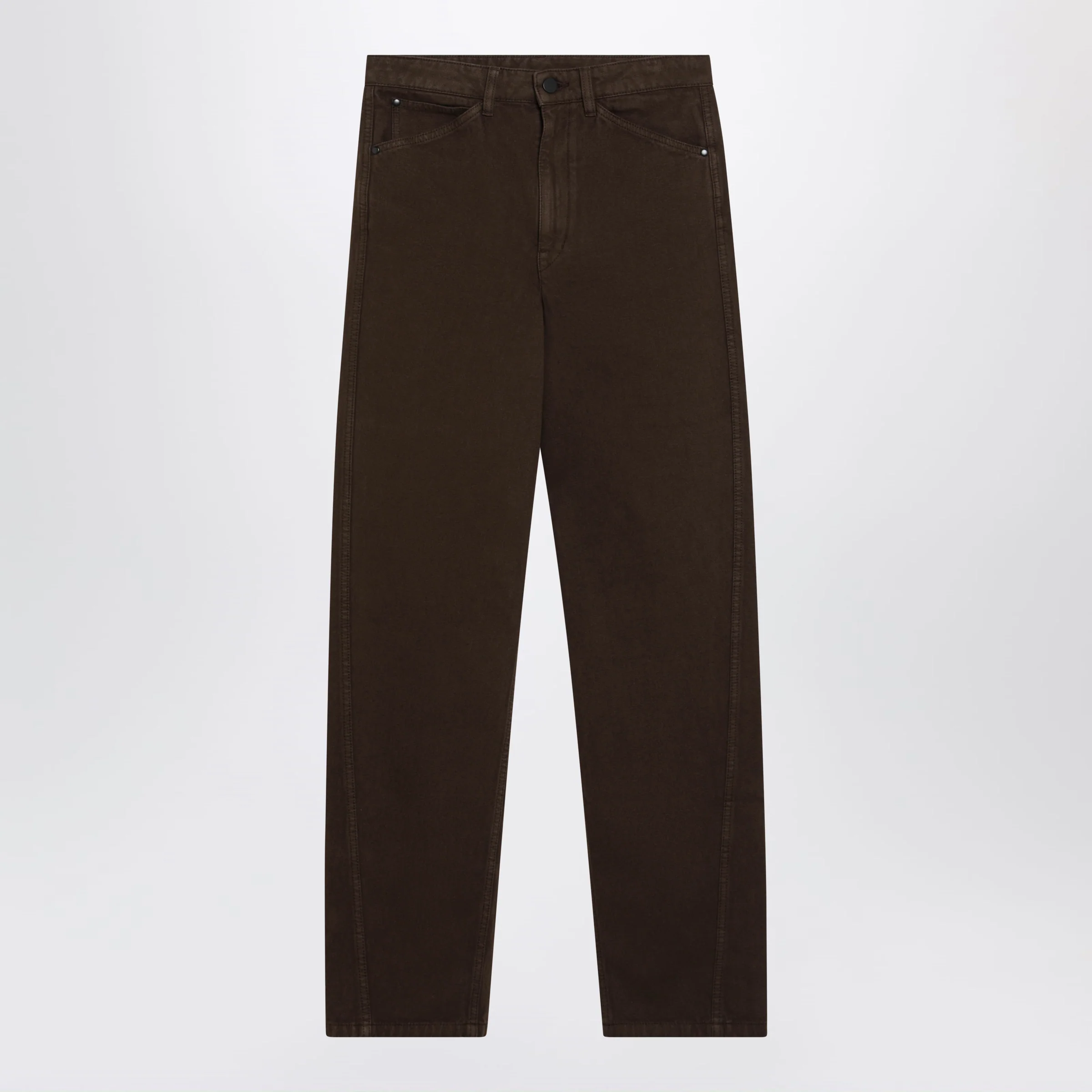 LEMAIRE Brown twill trousers