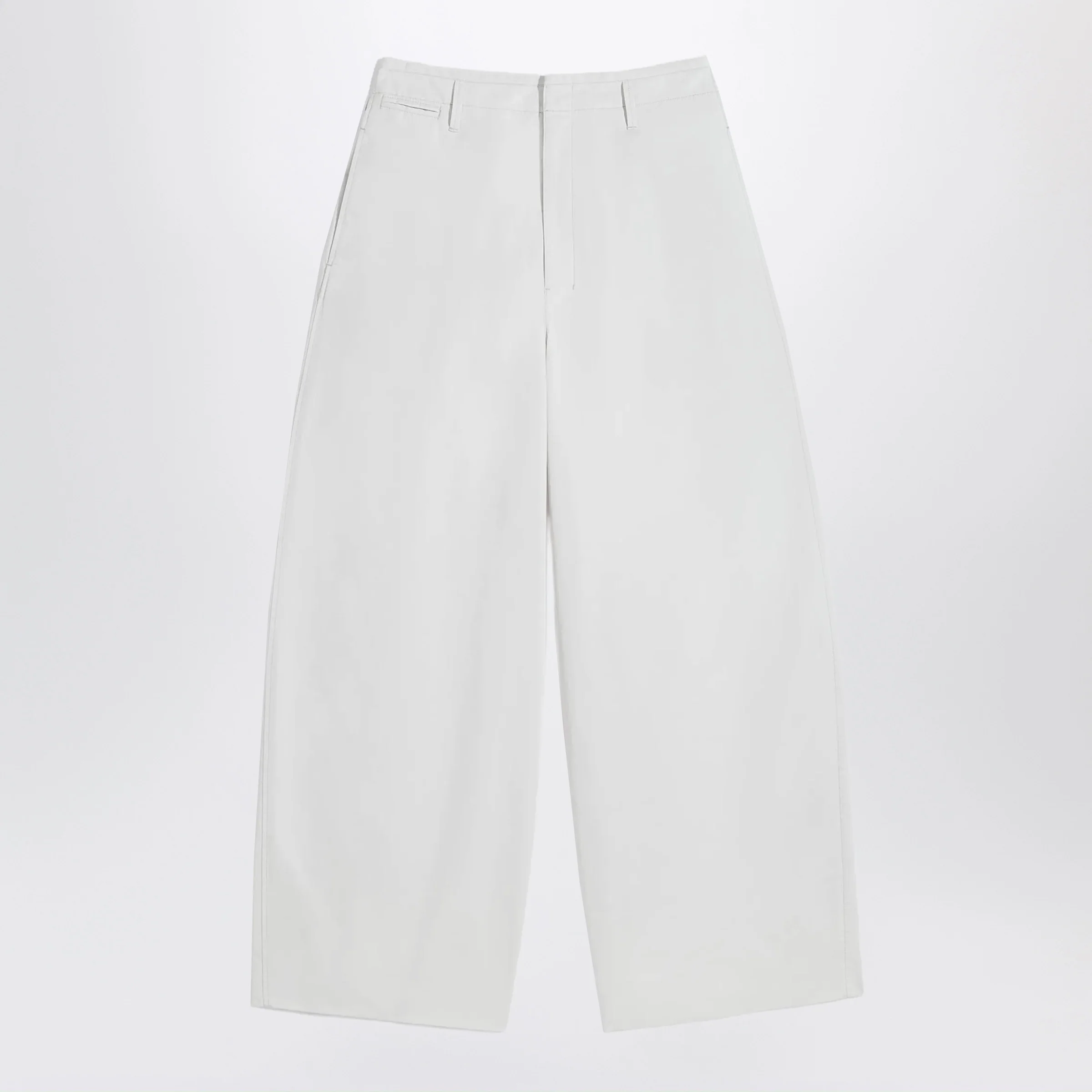 LEMAIRE Rice-white cotton trousers