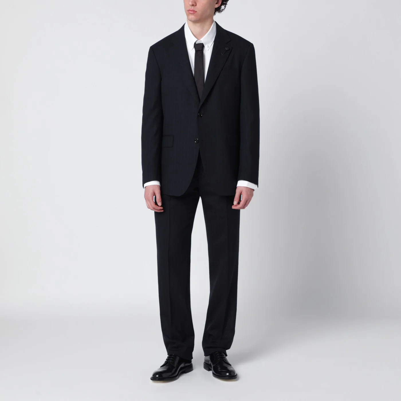 Lardini Blue pinstripe wool single-breasted suit