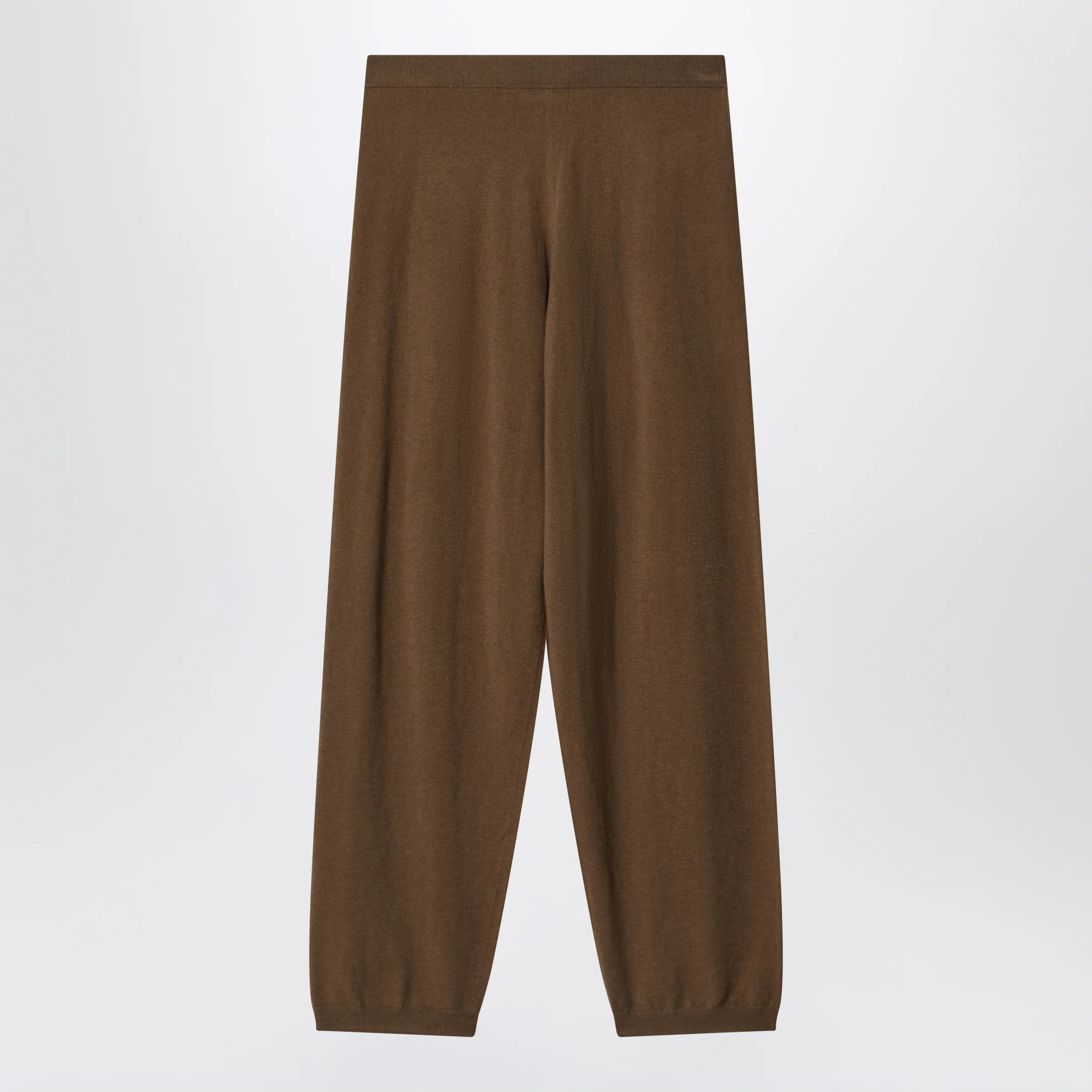 The Frankie Shop Olia Knit wool-blend knit joggers in dark camel