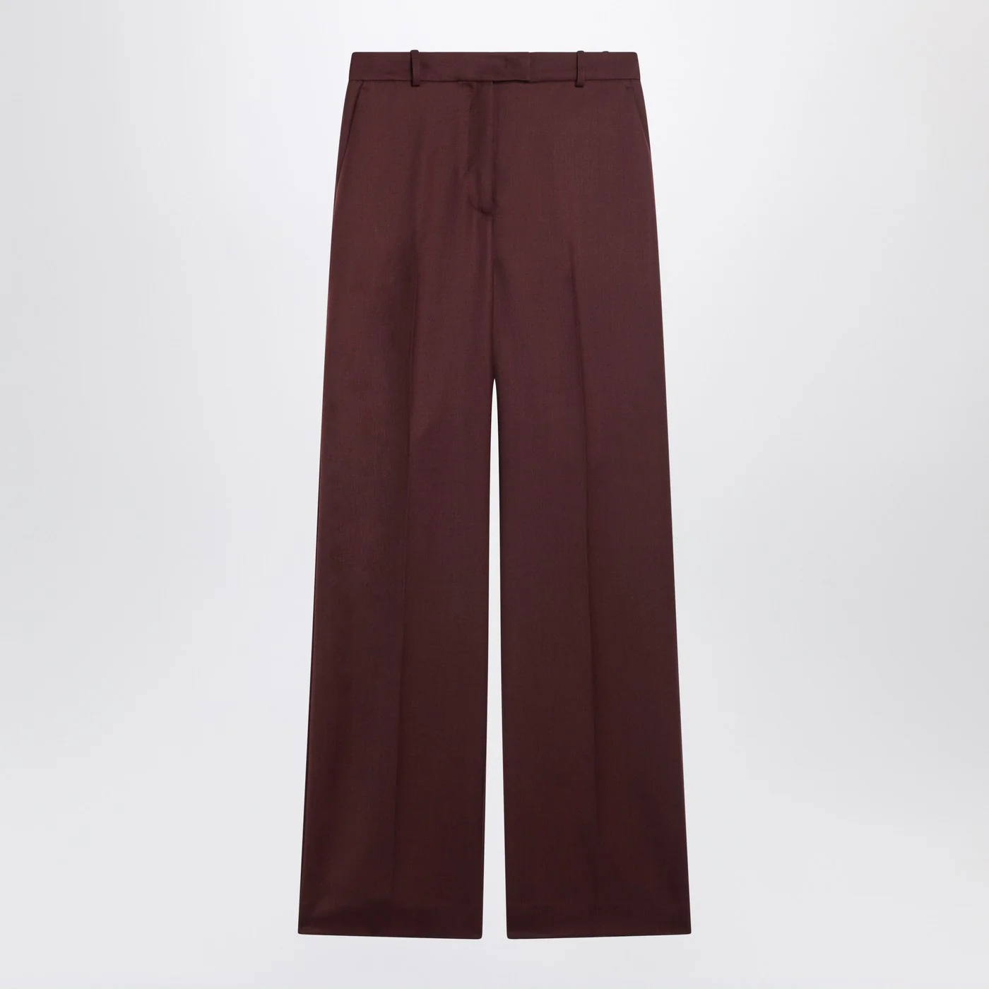The Frankie Shop Lenora burgundy wool-blend trousers