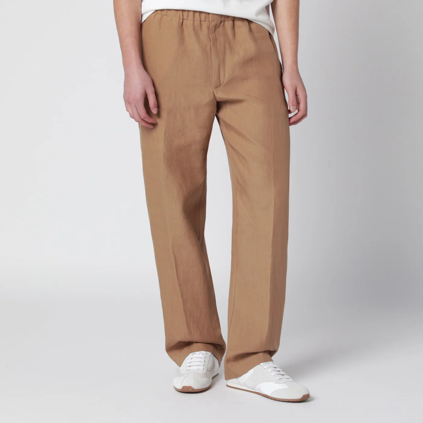 Lardini Camel linen trousers