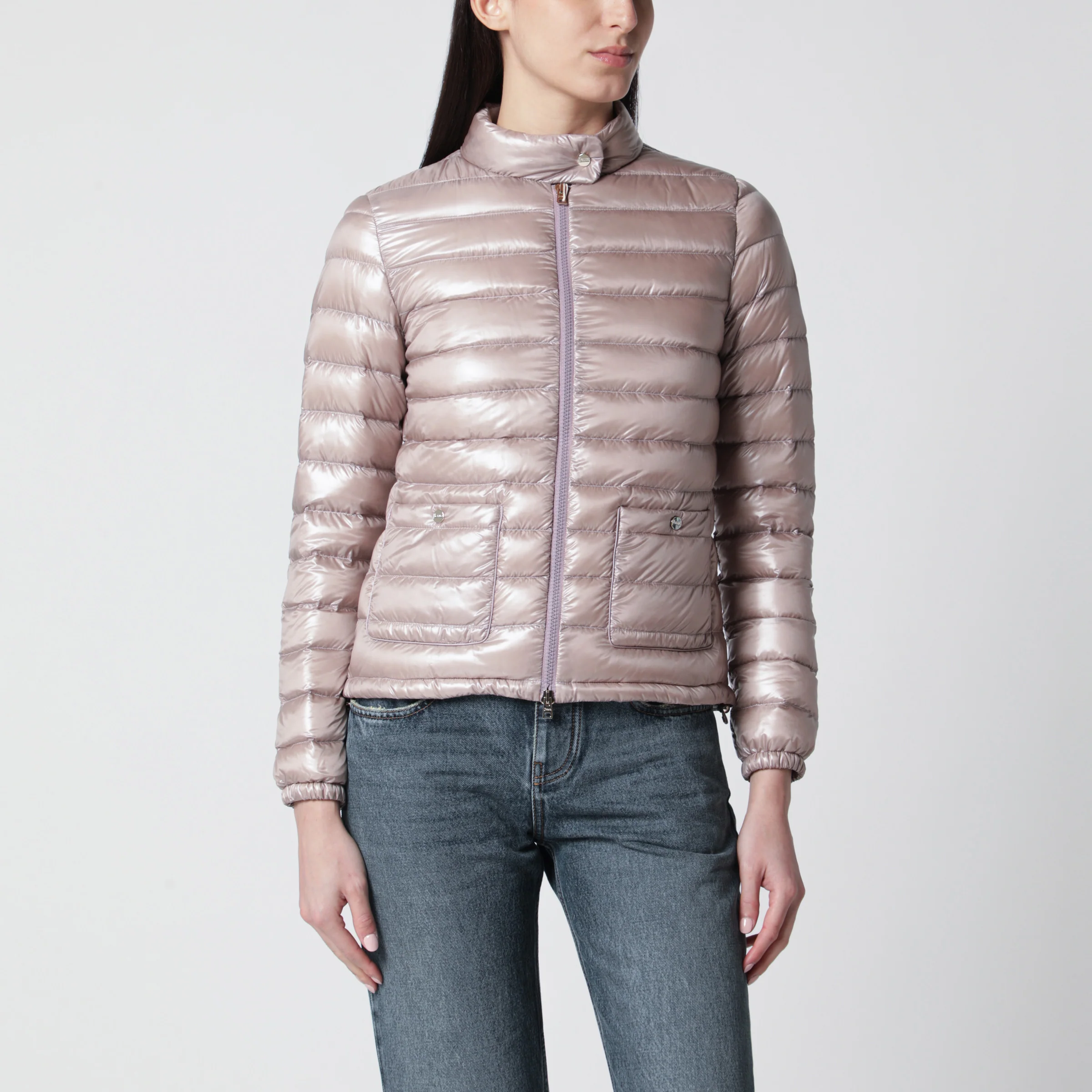 HERNO Ultralight Nylon Bomber Powder Pink