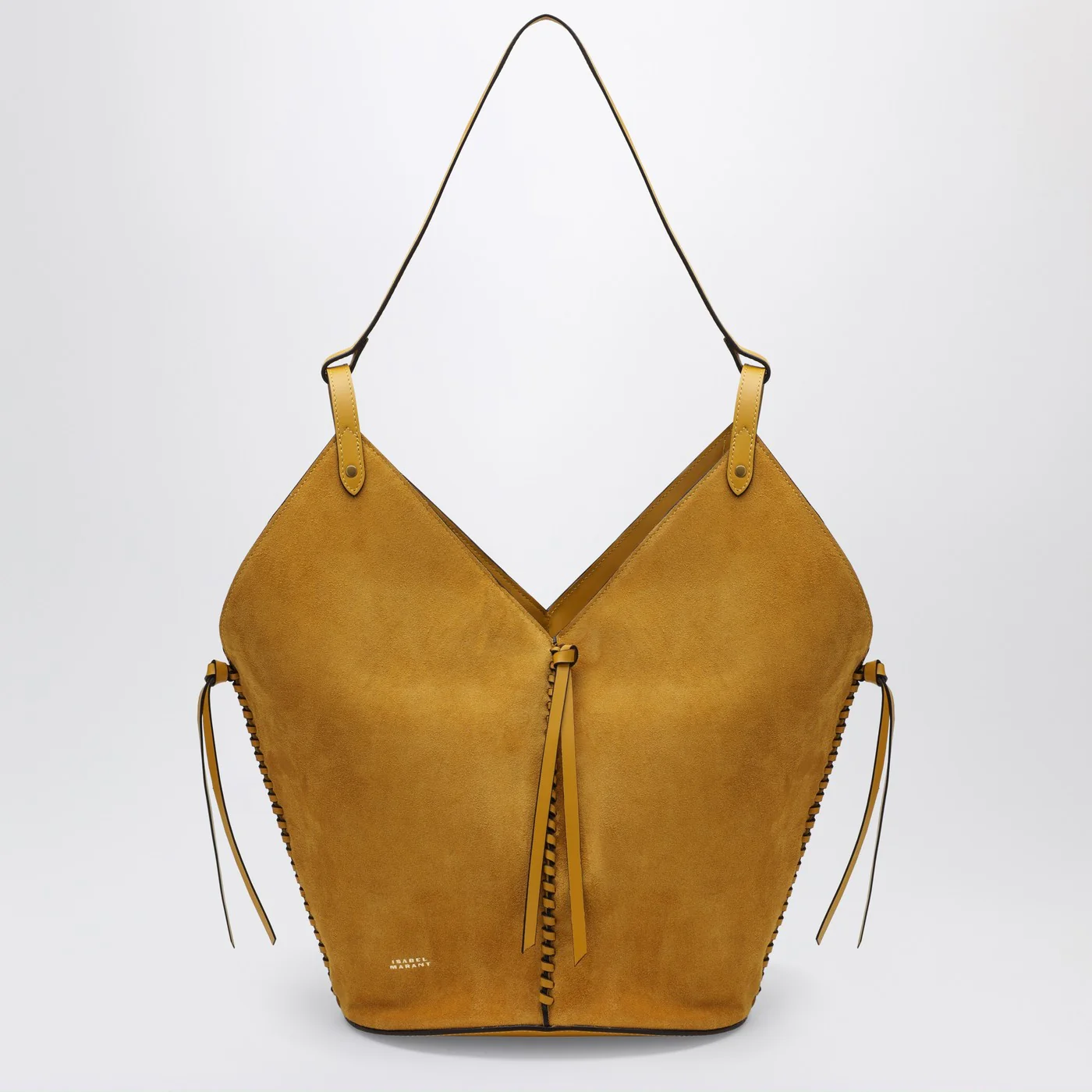 ISABEL MARANT Tampa bag in saffron suede leather
