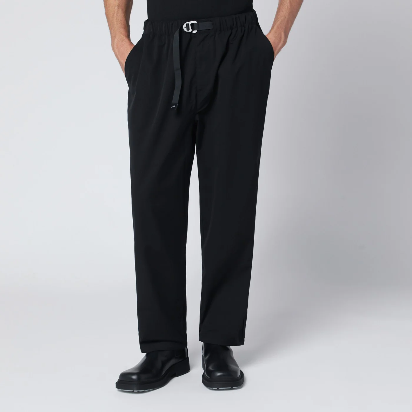 Purple Mountain Observatory Terrain black trousers in cotton-nylon blend