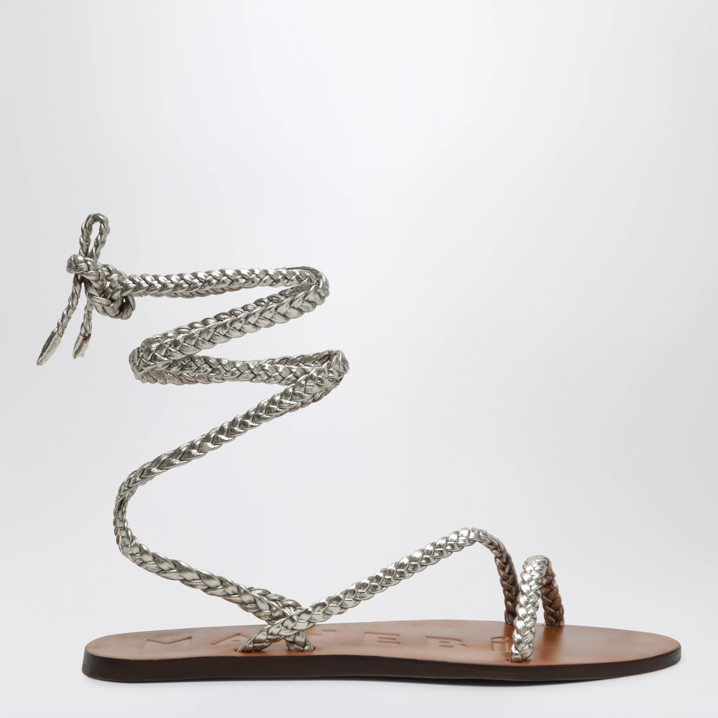 Manebí Platinum leather sandals
