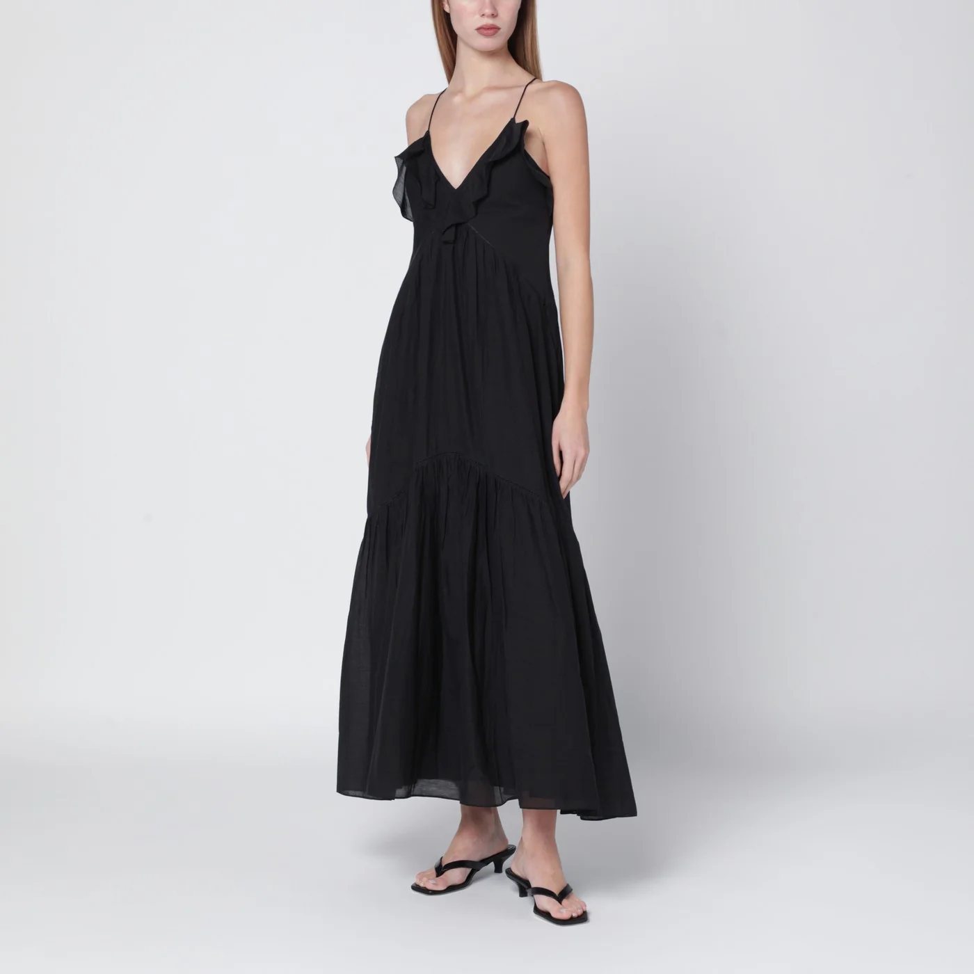 ISABEL MARANT Étoile Black Vasma cotton-voile dress